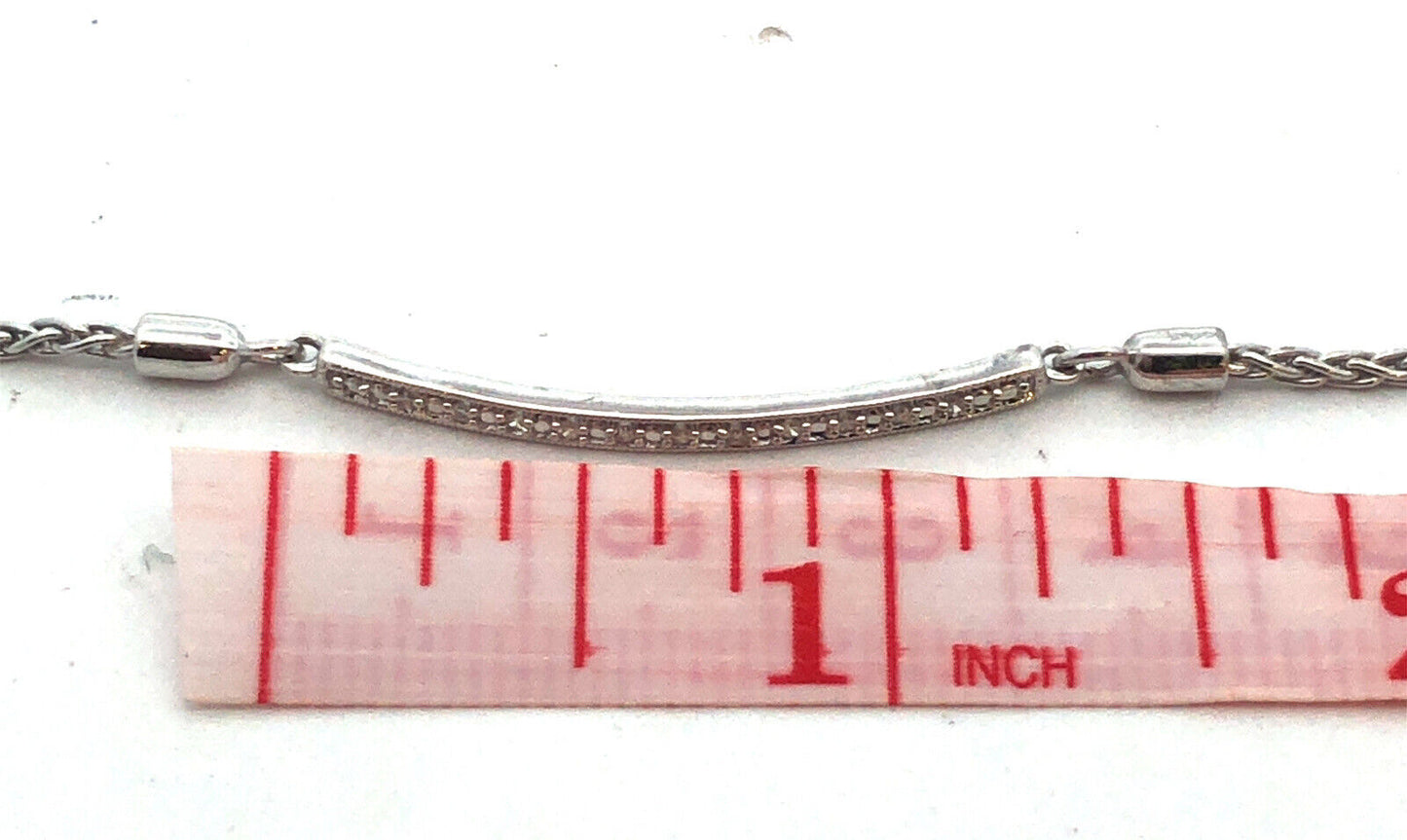 Designer ASHI 925 Sterling Silver Round Diamond Bar Adjustable Tennis Bracelet