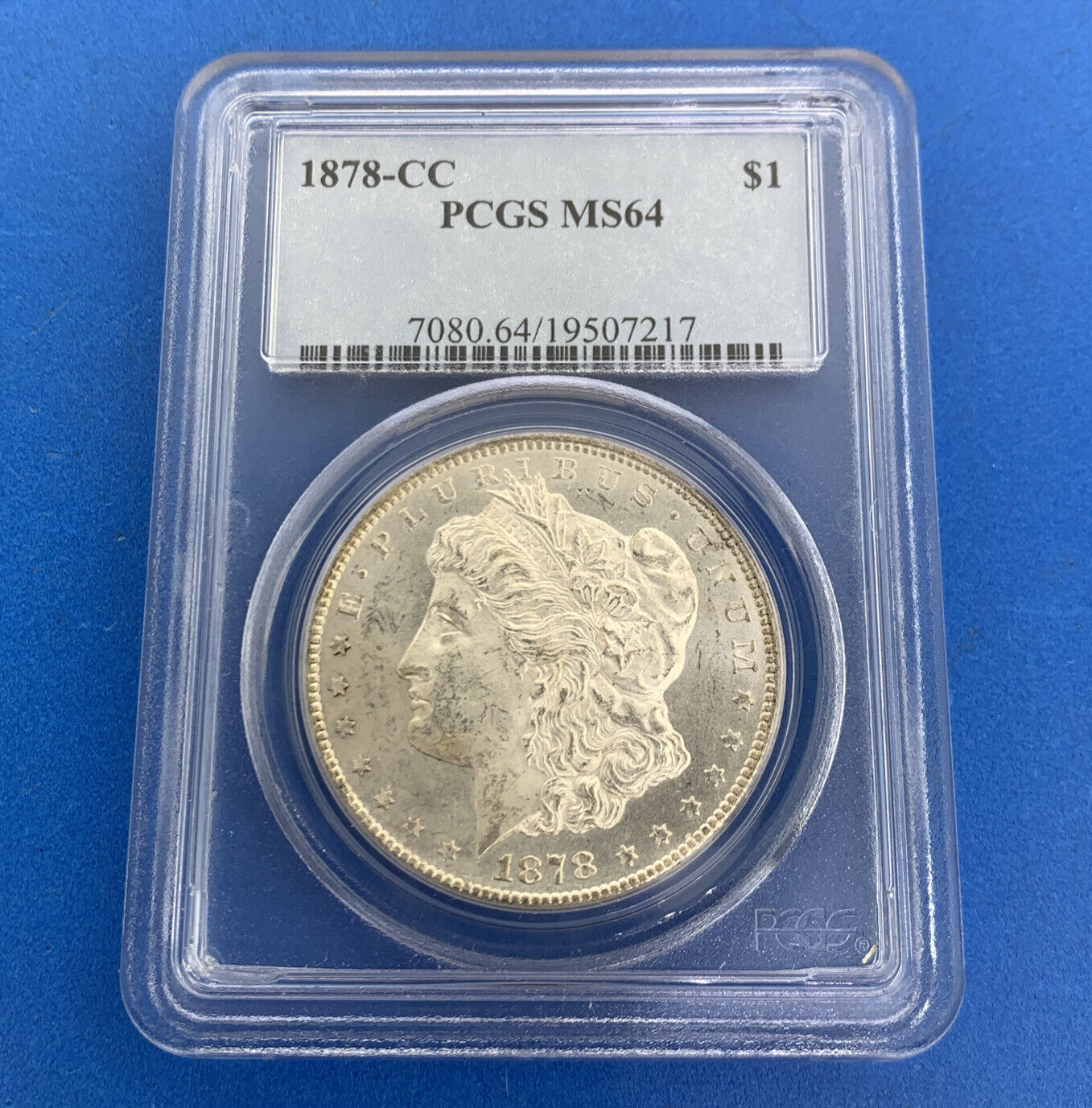 1878 CC Carson City $1 PCGS MS64 90% Silver United States Morgan Dollar Coin