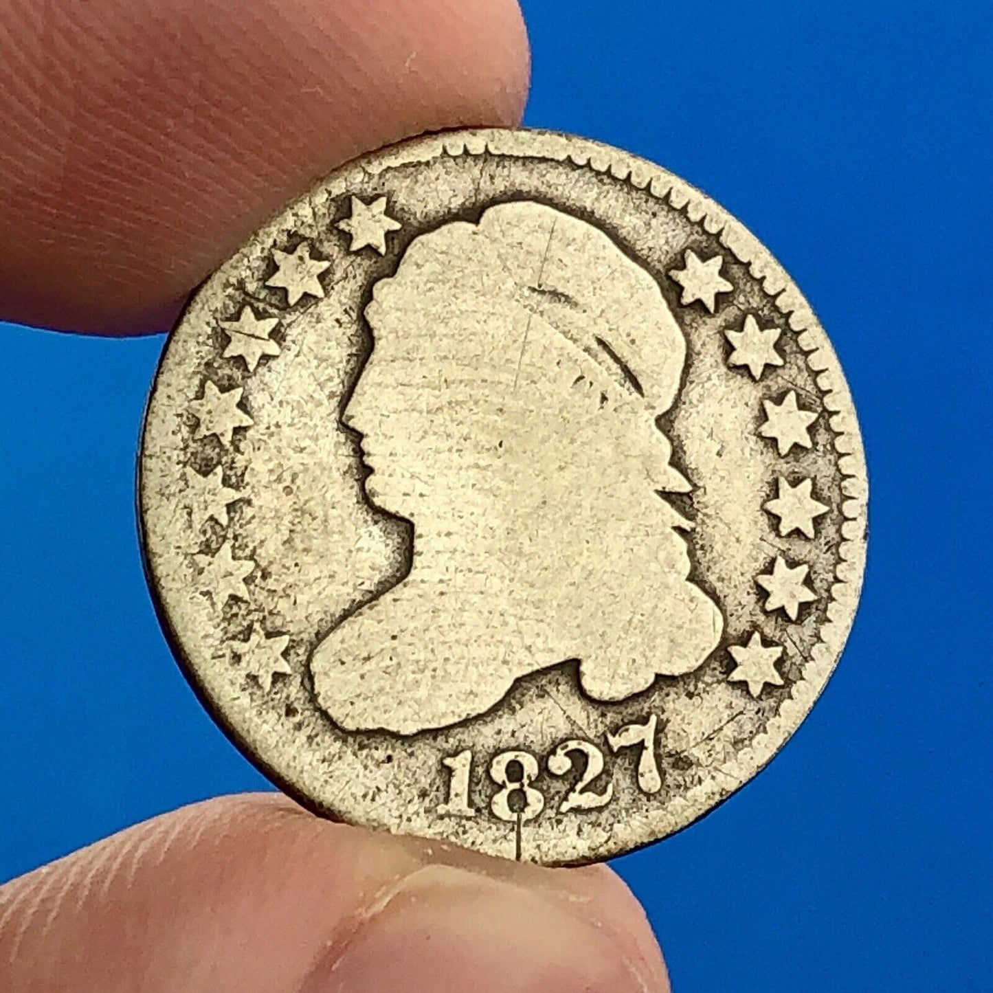 1827 P Silver Capped Bust Dime Type 1 Better Key Early Philadelphia Mint Coin