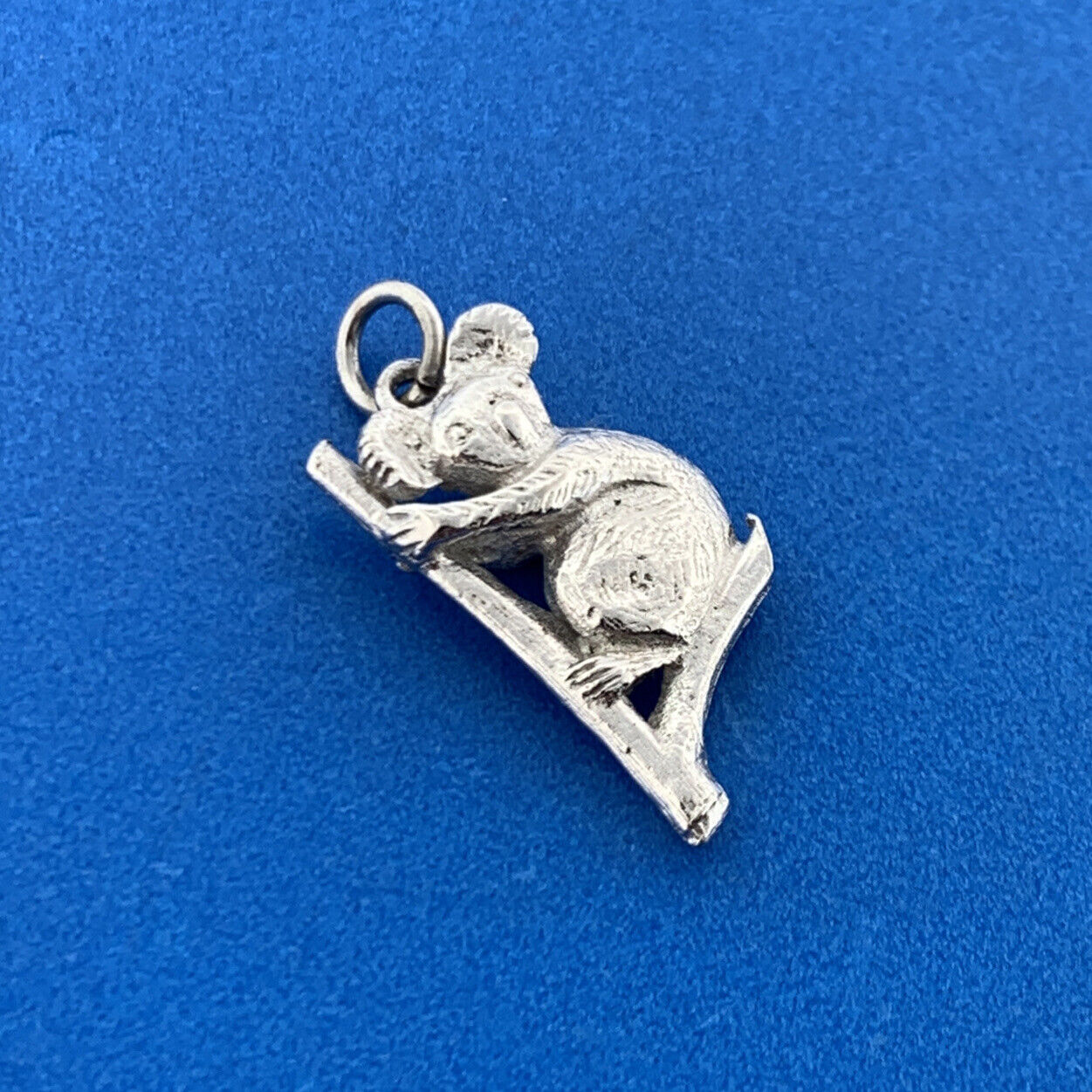 925 Sterling Silver Koala Bear In Tree Australia Dangle Bracelet Charm
