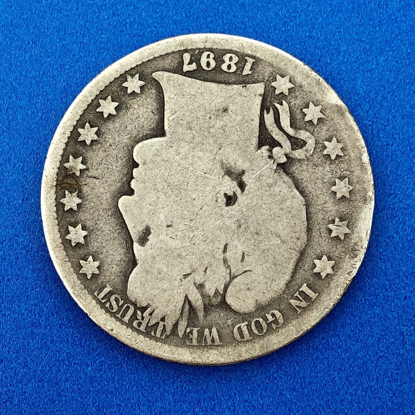 1897 S Silver Barber Half Dollar 50c Better Key Scarce San Francisco Mint Coin