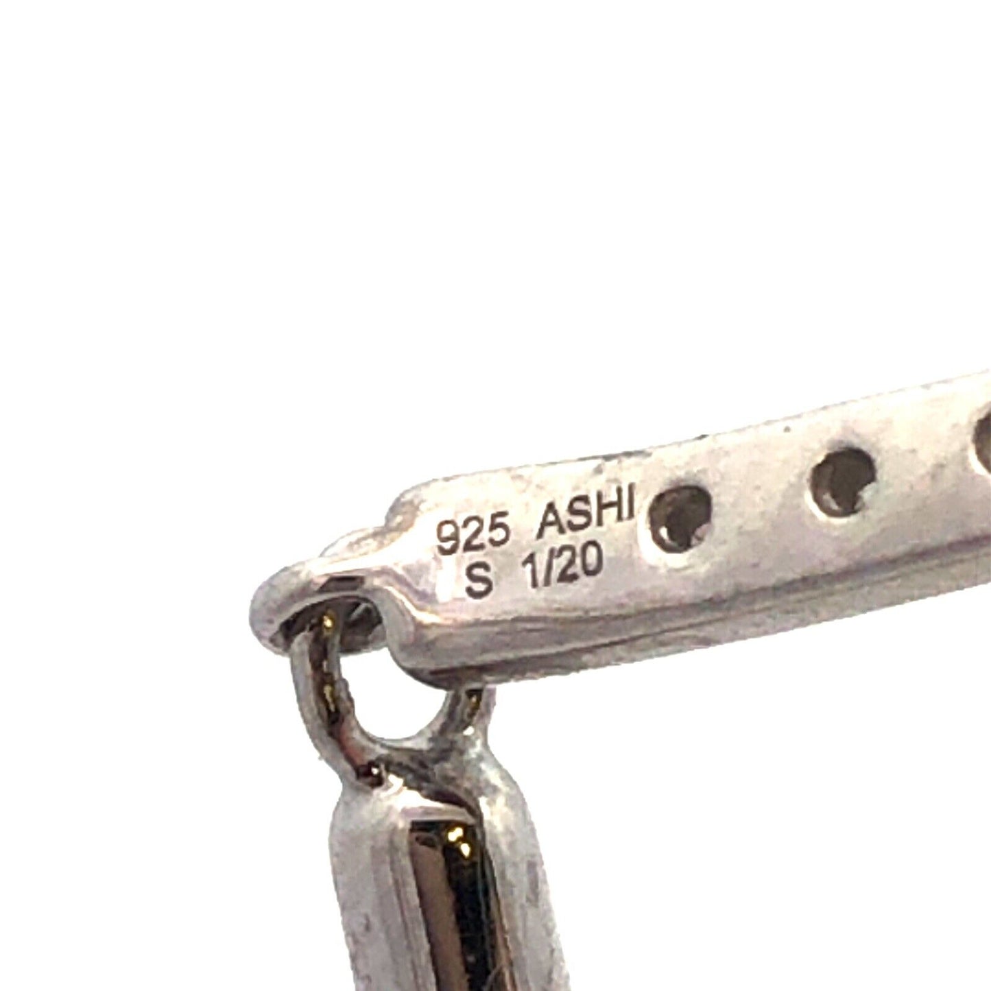 Designer ASHI 925 Sterling Silver Round Diamond Bar Adjustable Tennis Bracelet