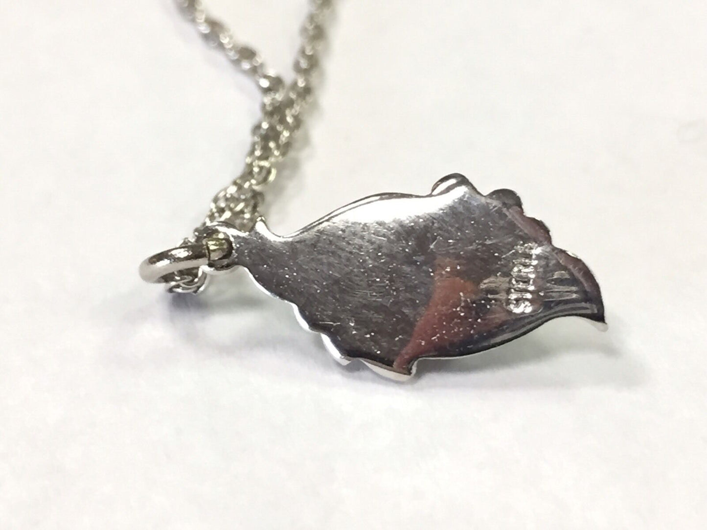 Estate 925 Sterling Silver Pearl Solitaire Romantic Setting Pendant Necklace