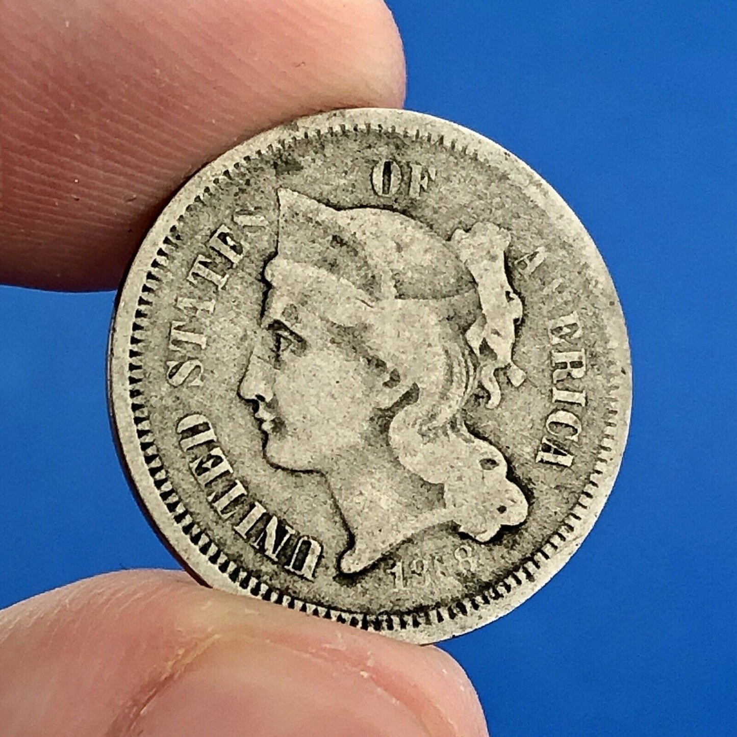 1868 P Nickel Three Cent Piece 3c Better Key Rare Scarce Philadelphia Coin