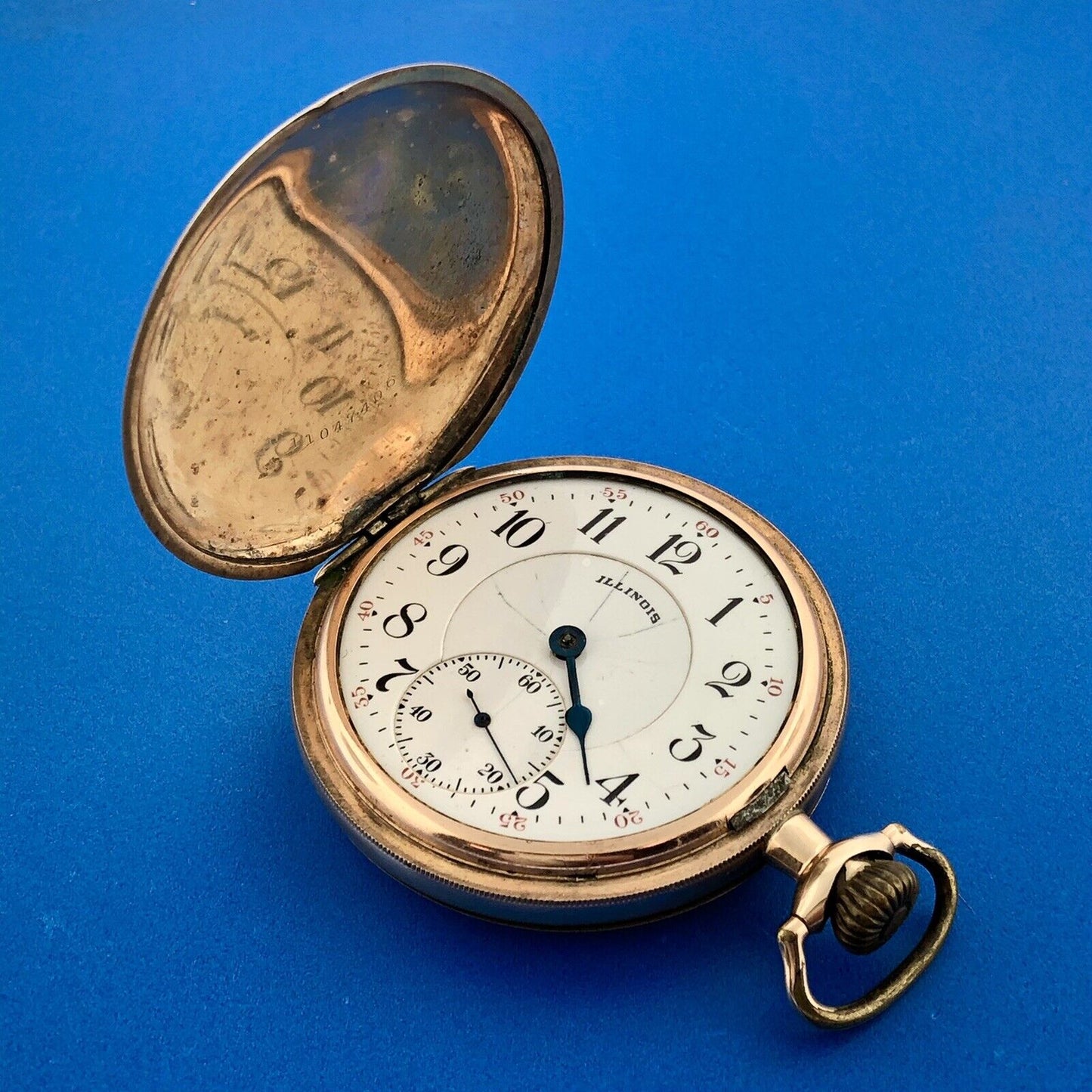 1921 Illinois Gold Filled Full Hunter Grade 305 17j Model 7 Pocket Watch Works
