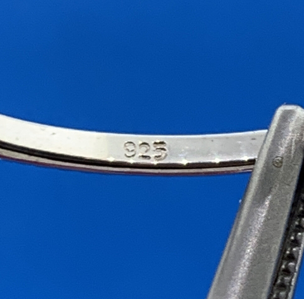 Stackable 925 Sterling Silver Ribbed Band Ring