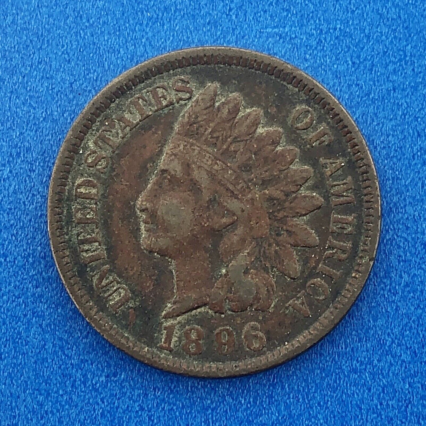 1896 Indian Head One Cent Penny Type 3 Bronze Better Key Philadelphia Coin