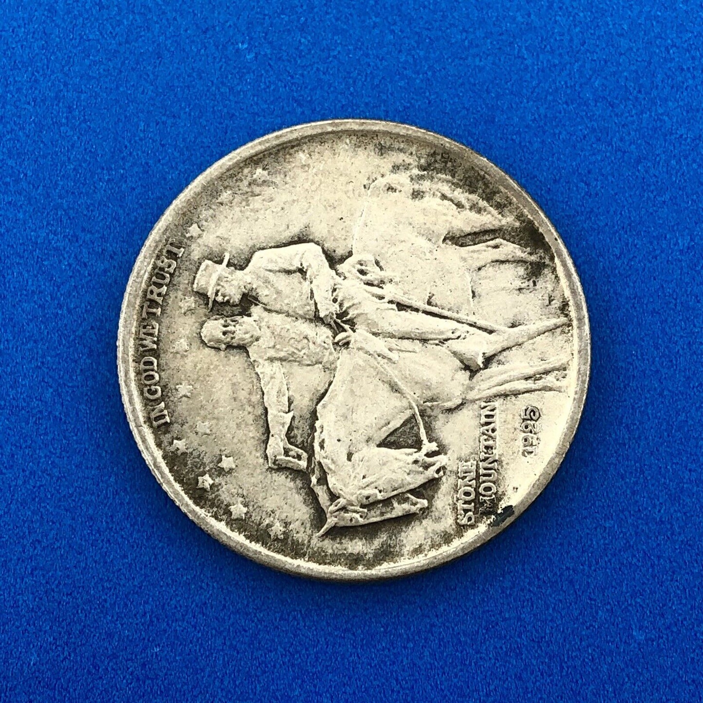 1925 P Stone Mountain Commemorative .900 Silver Half Dollar XF Rare Coin