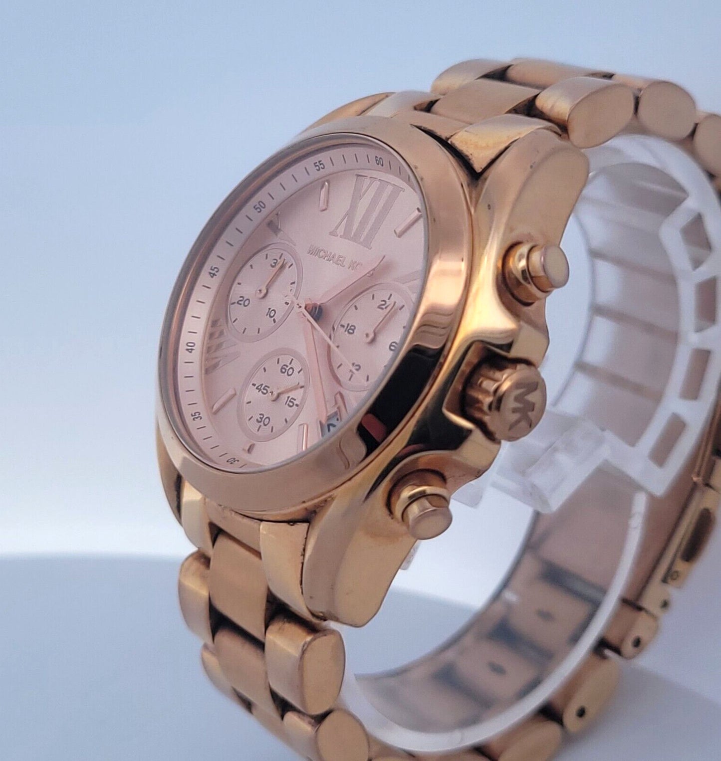 Michael Kors Bradshaw Rose Gold-Toned Stainless Steel Women's Chronograph Watch