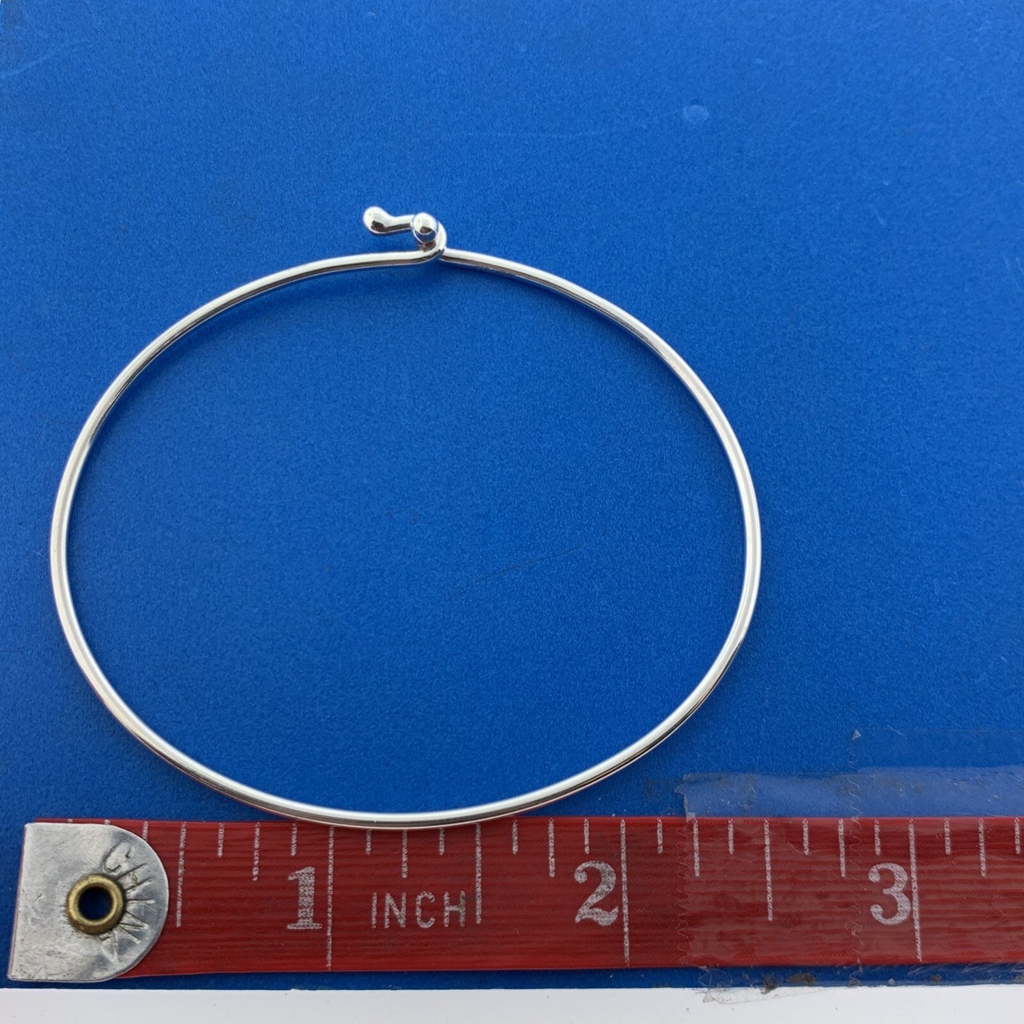 James Avery 925 Sterling Silver Polished Hook And Eye Bangle Charm Bracelet