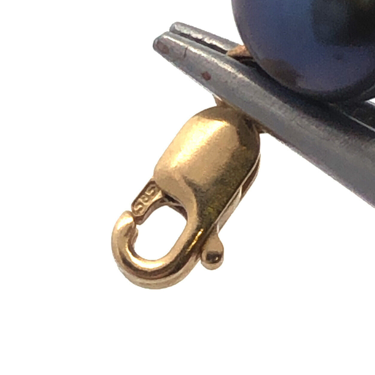 Designer 925 Sterling Silver Gold Vermeil Tahitian Pearl Beaded Necklace