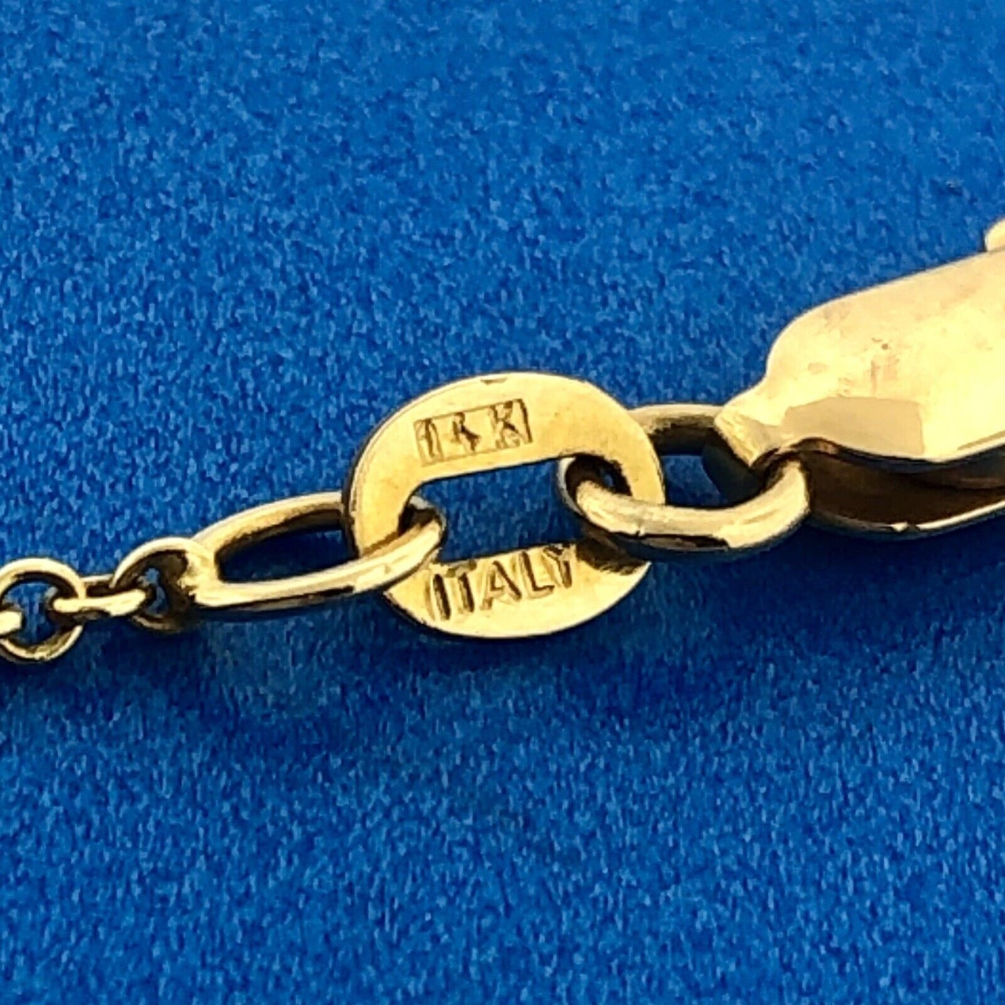 Italian Designer 14K Yellow Gold Diamond Solitaire April Anniversary Necklace