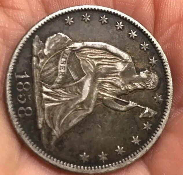 1858 O Silver Seated Liberty Half Dollar 50c Strong XF 90% Silver Scarce Coin