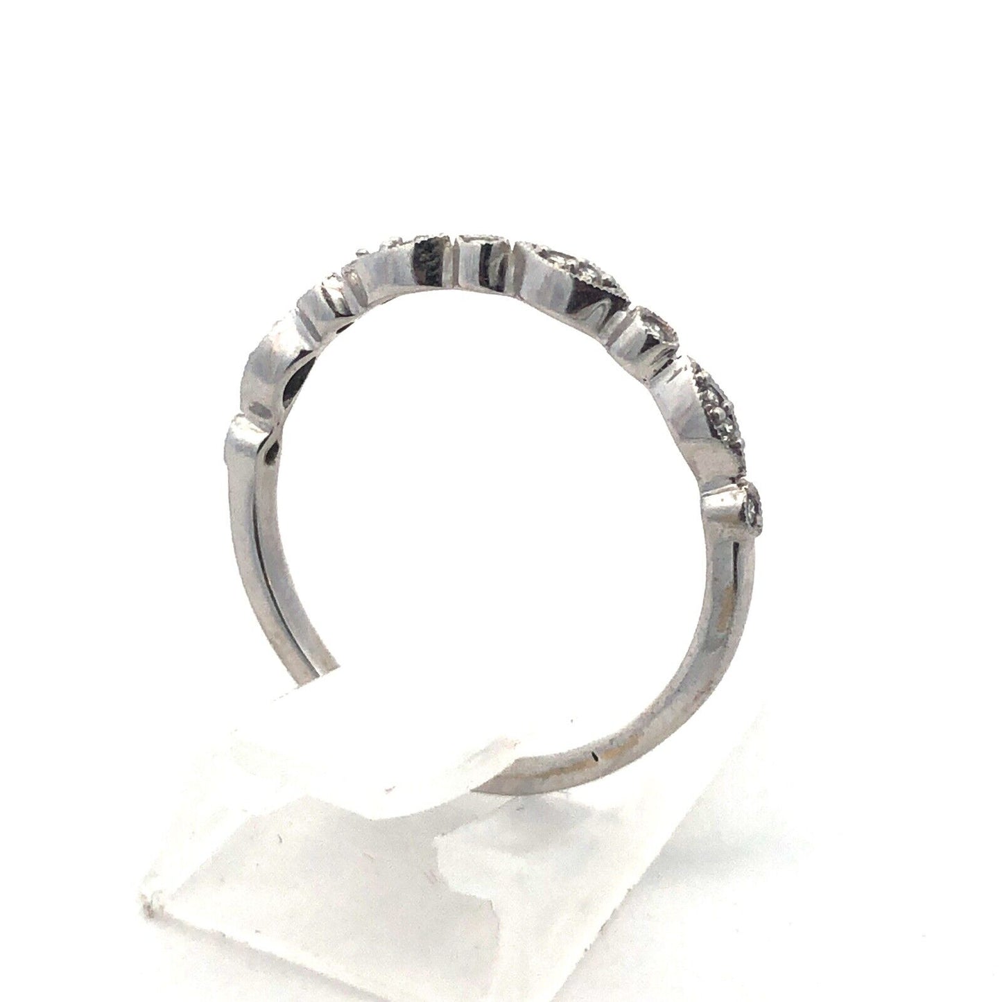 Designer SBT 14K White Gold Marquise Diamond Solitaire Accents 2 Ring Bridal Set