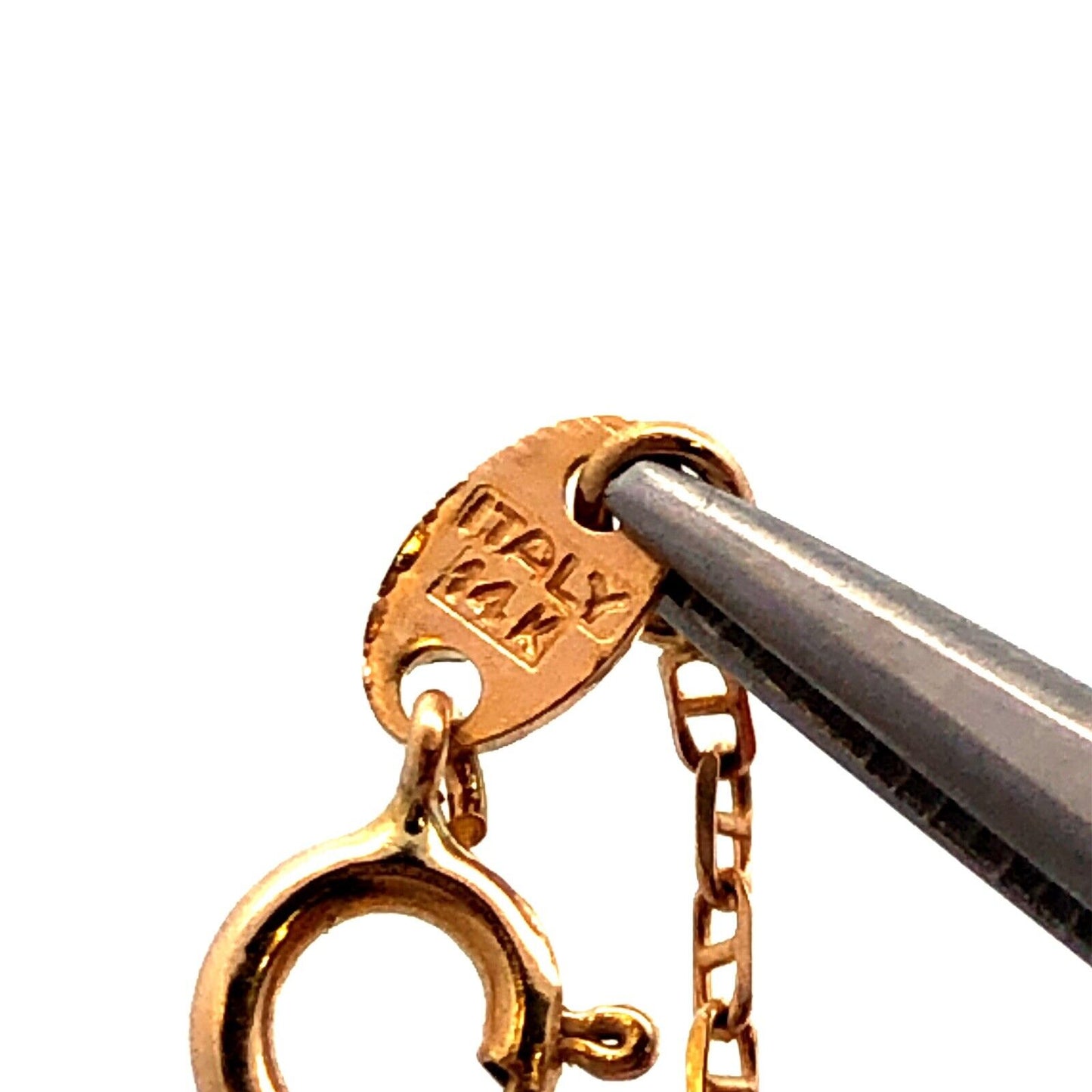 Designer Italy 14K Yellow Gold Anchor Mariners Link Chain Necklace