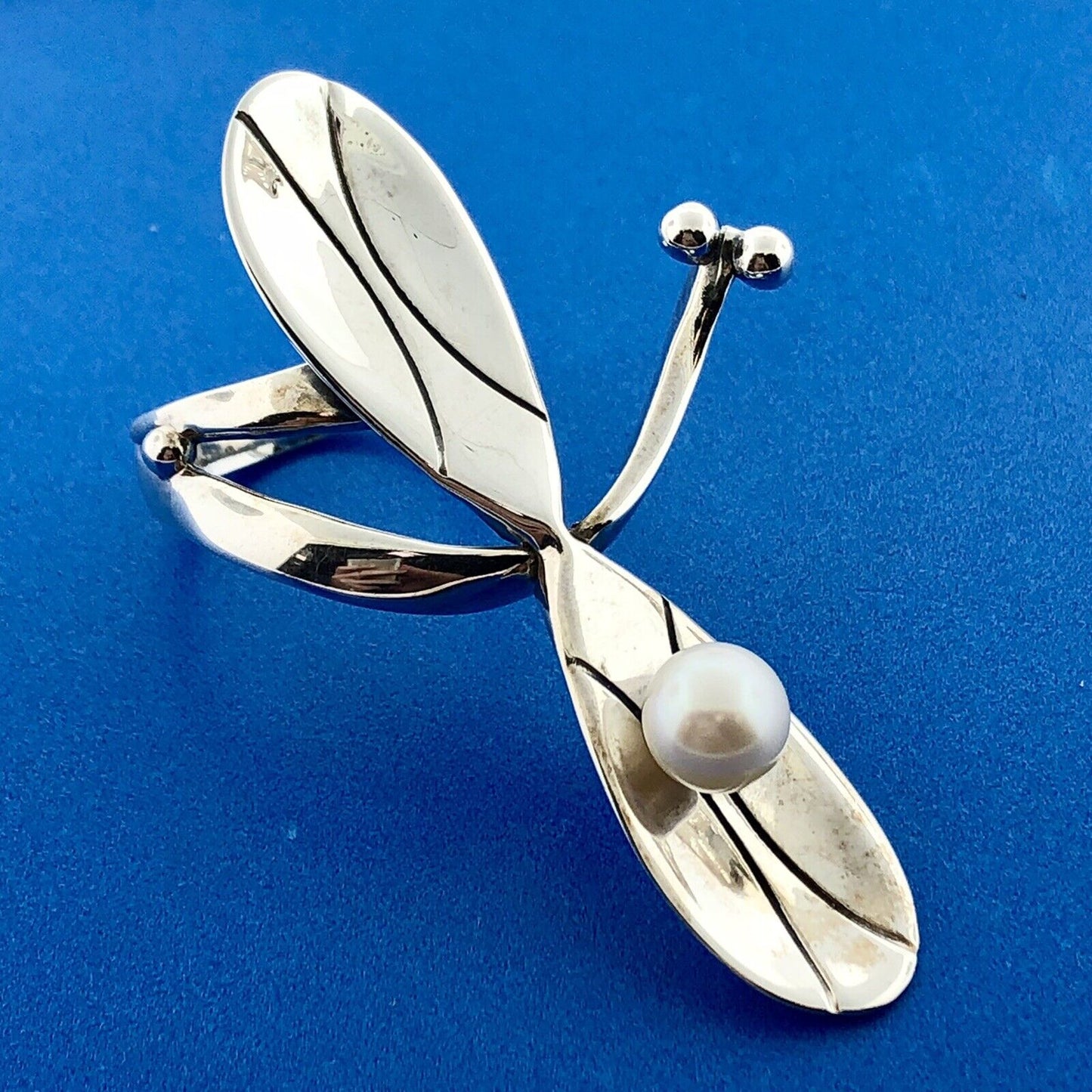 Carolyn Pollack R Moon 925 Sterling Silver Pearl Navajo Artisan Finger Ring