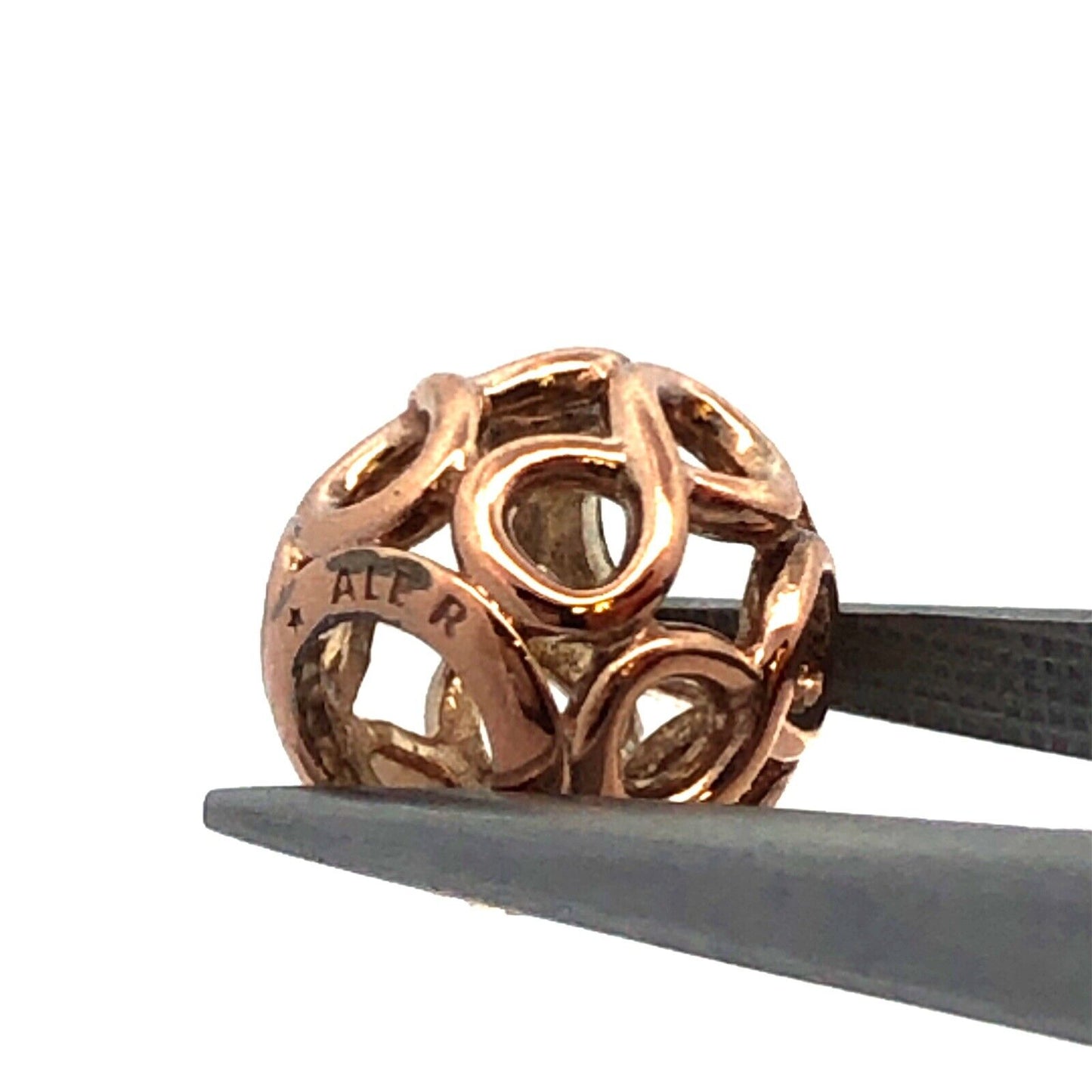 PANDORA ALE 925 Sterling Silver Rose Gold Vermeil Infinite Shine Charm 781872