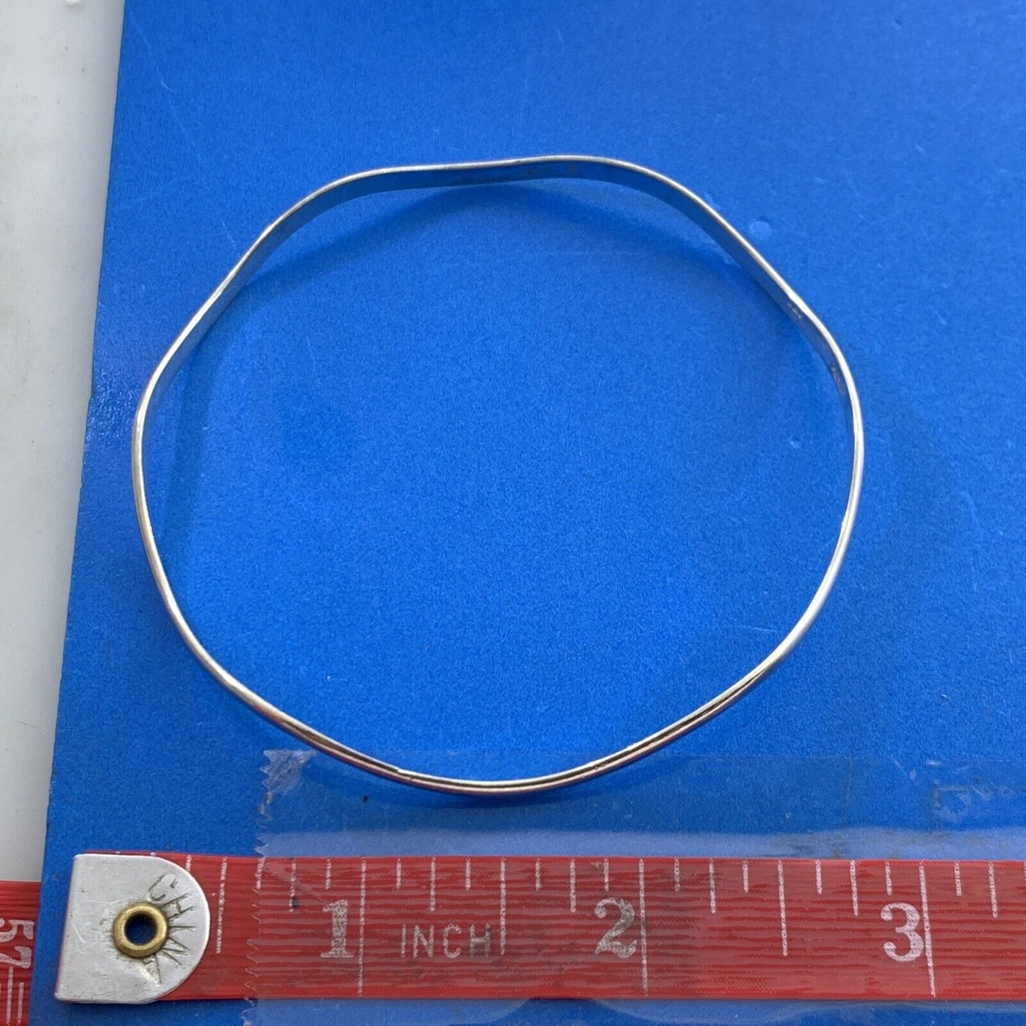 Designer 925 Sterling Silver Wavy Round Thin Bangle Set