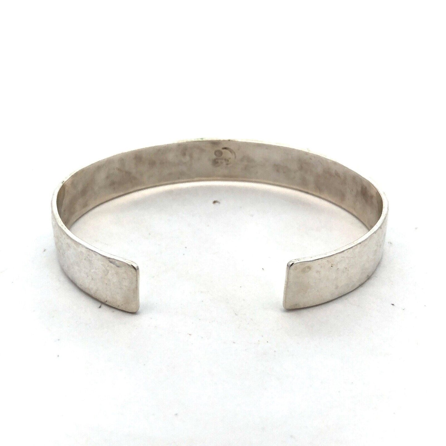 925 Sterling Silver Native American Carolyn Pollack Hammered Open Cuff Bracelet
