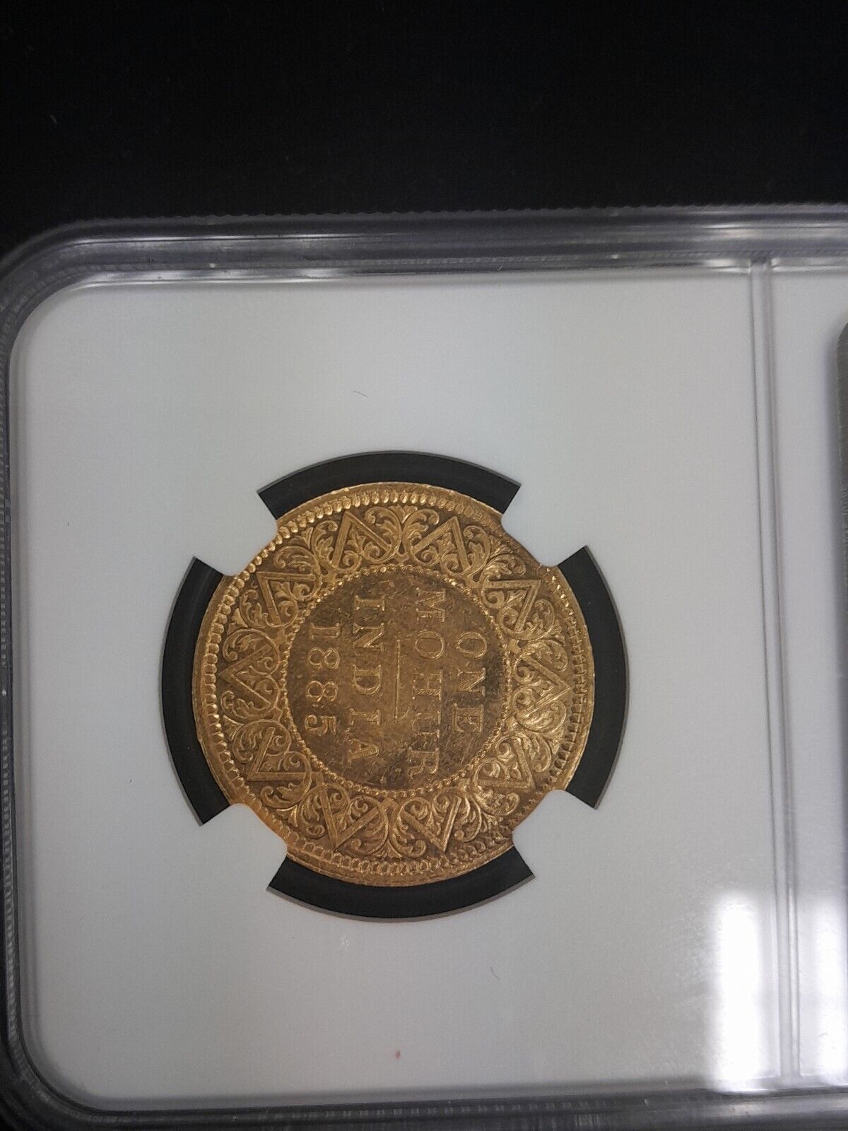 1885 C British India Mohur S & W - 6.13 NGC MS62 Gold Coin