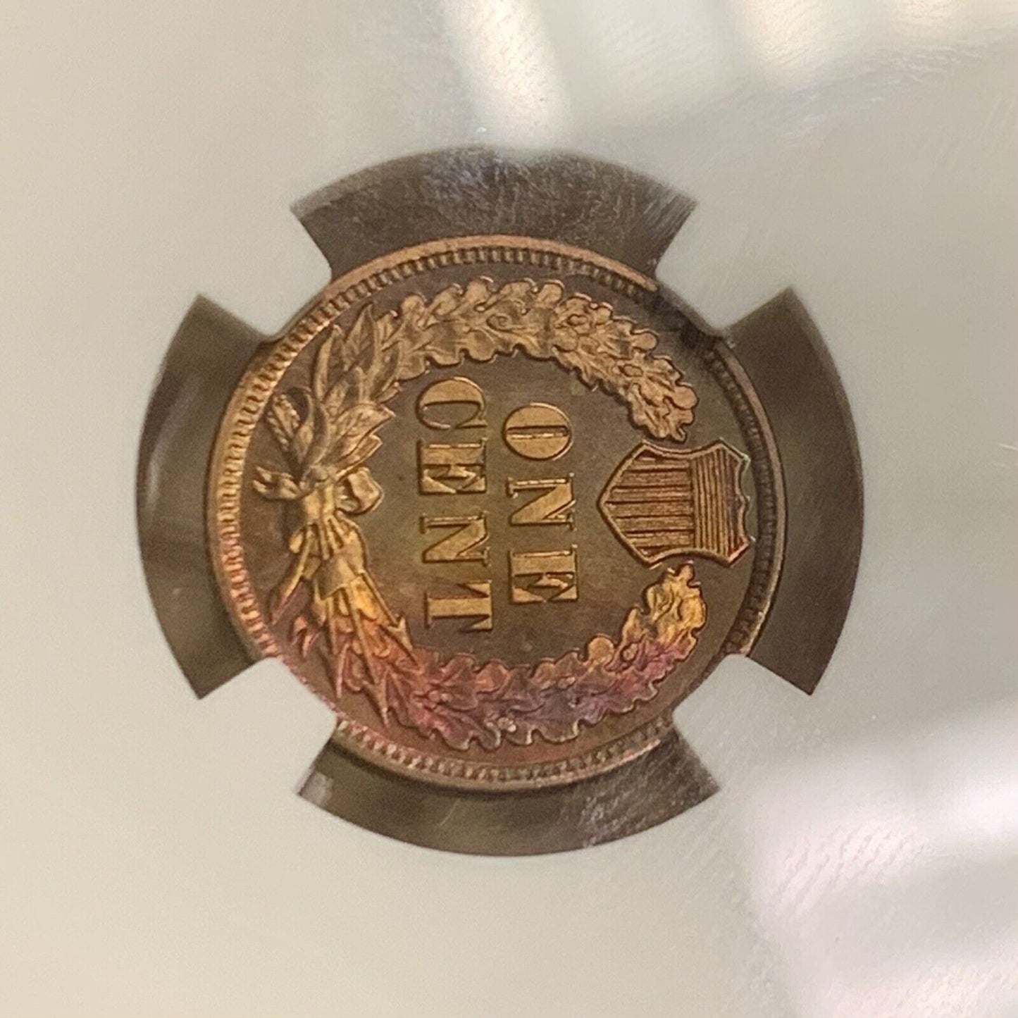 1901 P Proof Bronze Indian Head Cent Altered Color NGC Proof Details Coin