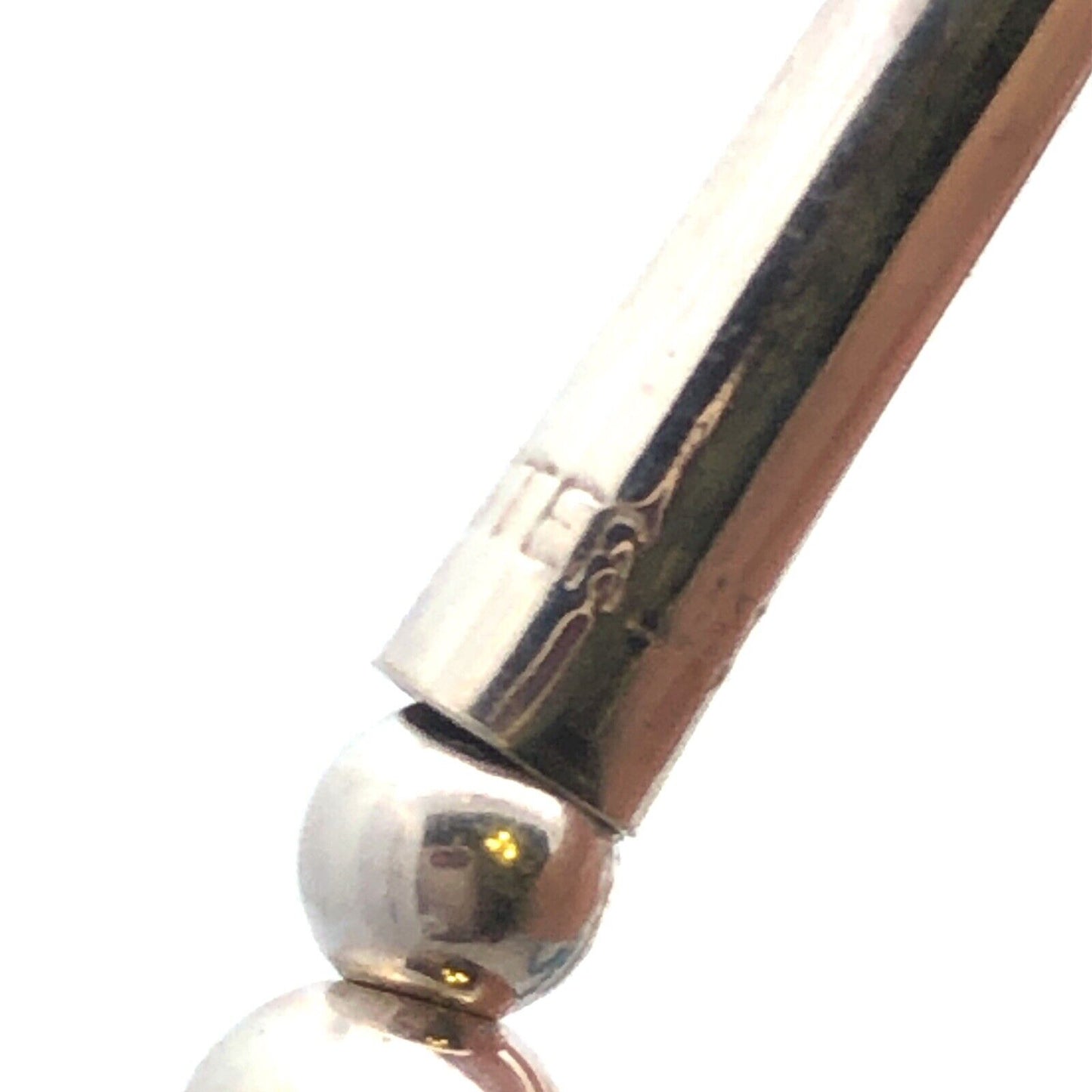 Native American 925 Sterling Silver Turquoise And Silver Ball Beads Necklace