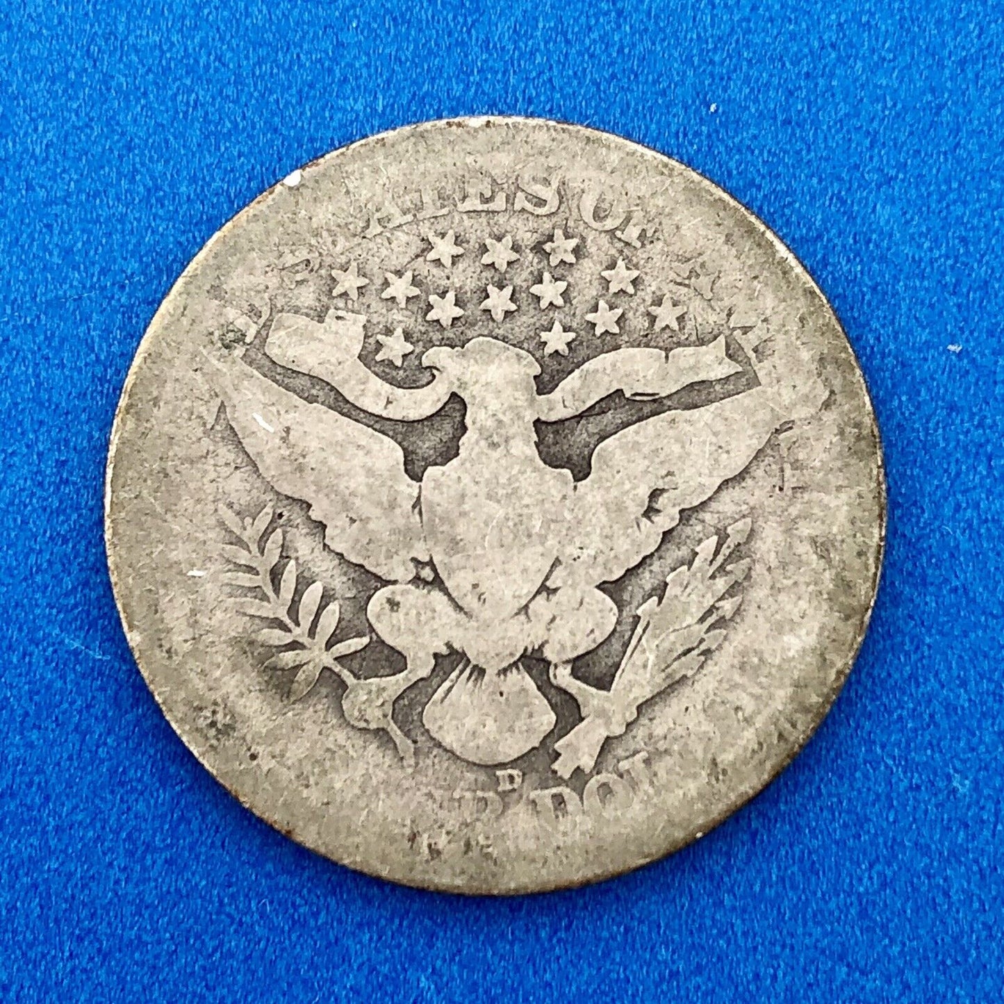 1911 D Silver Barber Quarter Better Key Date Denver Coin Rare Scarce