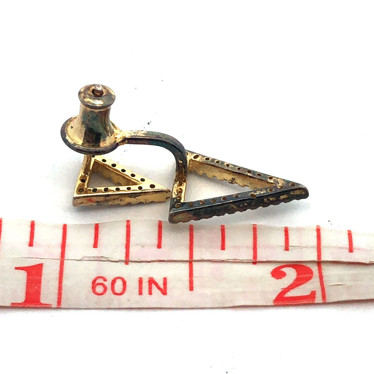 925 Sterling Silver Round Cubic Zirconia Modernist Drop Stud Earrings