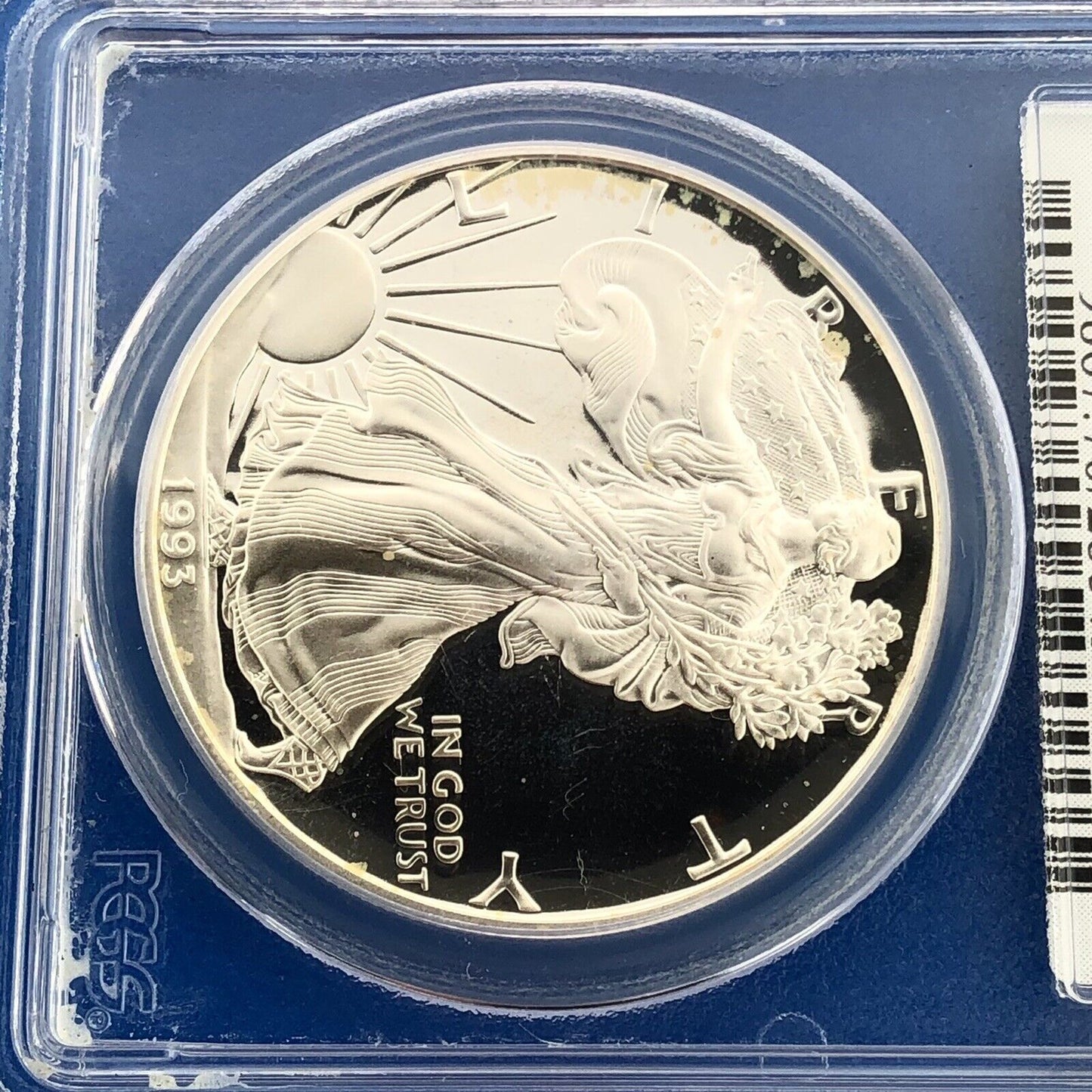 1993 P Proof Silver Eagle 999 Fine Silver PCGS PR70 DCAM Deep Cameo