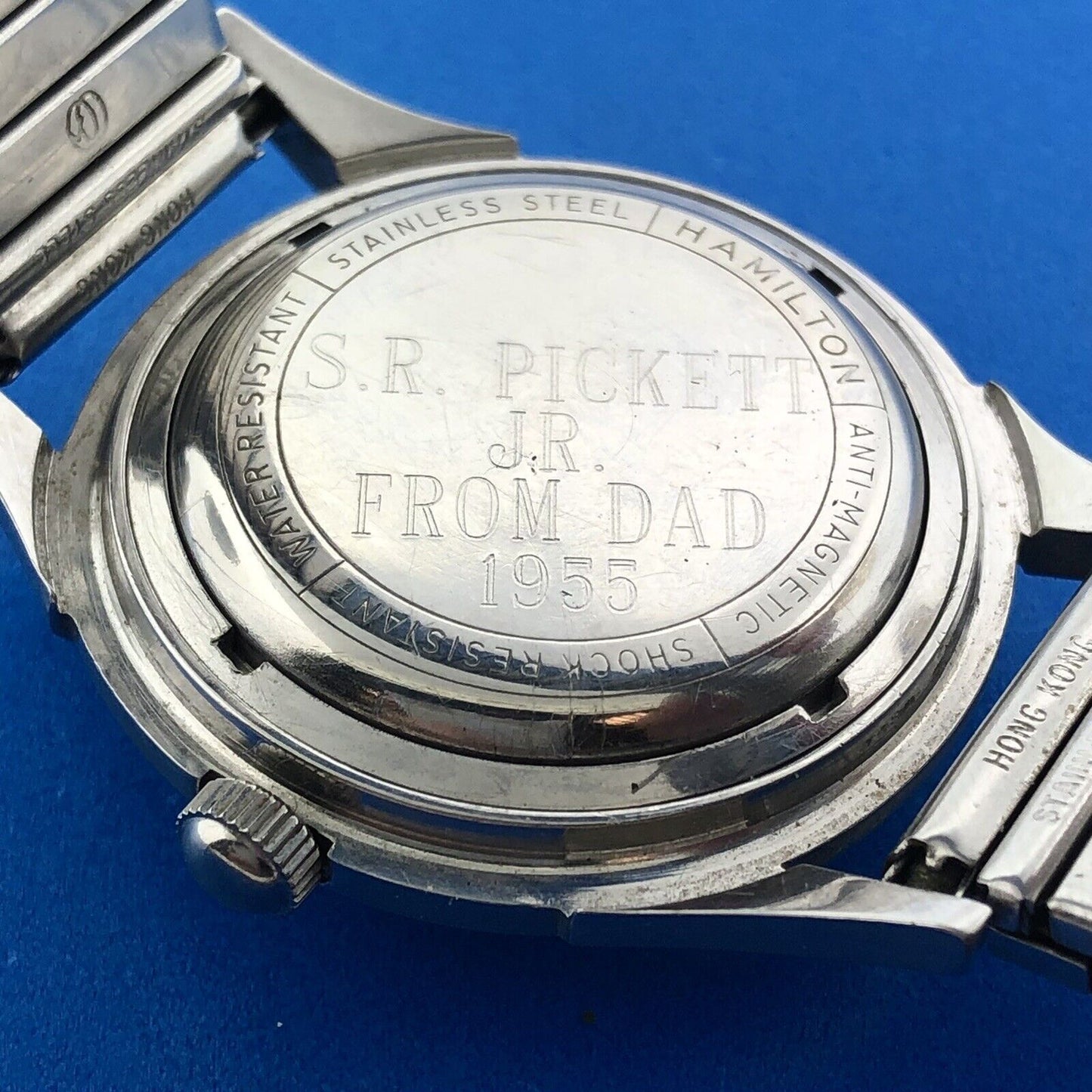 Mid Century Hamilton Automatic Mens Stainless Steel 17j Grade 661 Wrist Watch