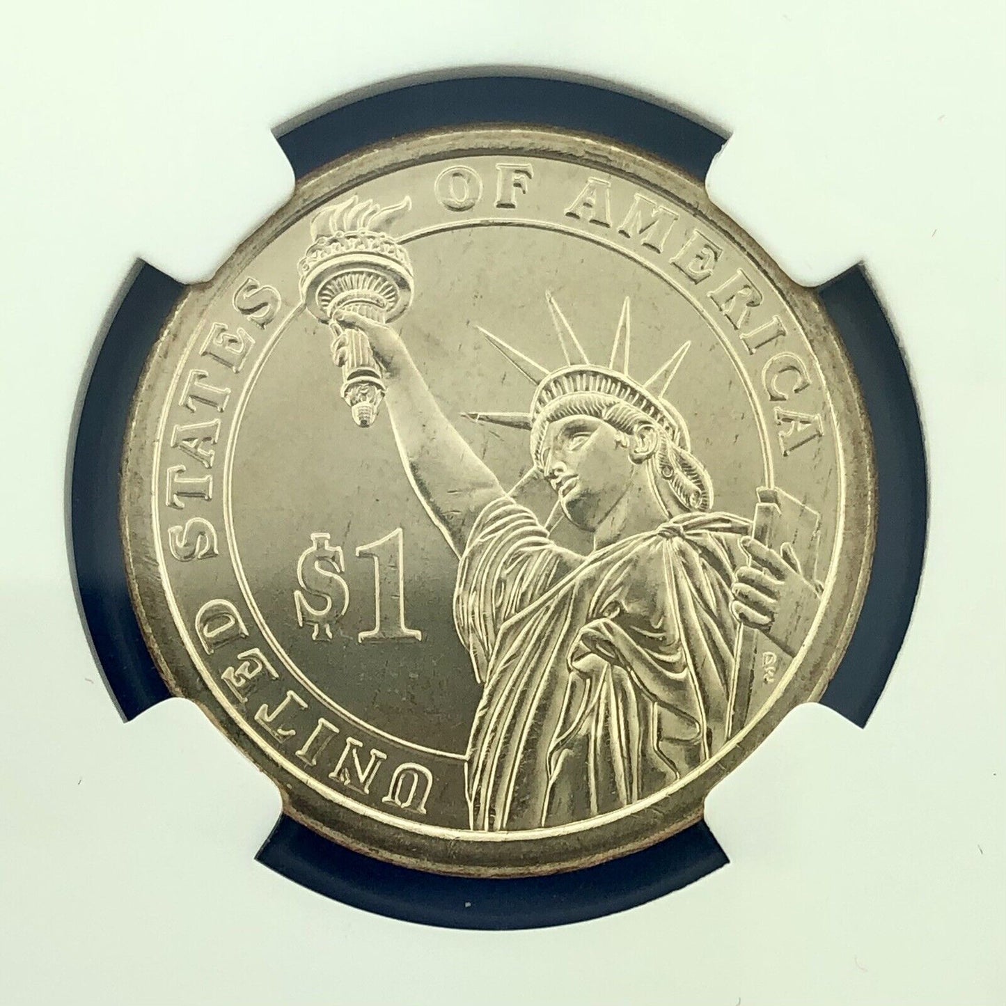 2007 NGC MS65 George Washington Presidential Dollar Missing Edge Lettering Error