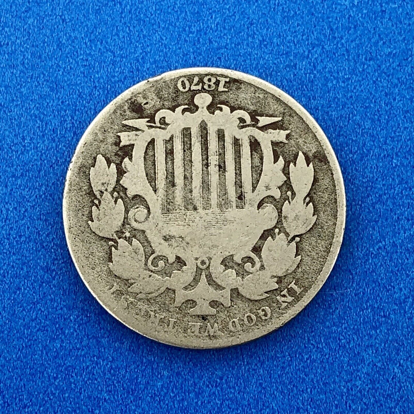 1870 P Shield Nickel 5c Better Key Rare Philadelphia Mint Coin No Rays