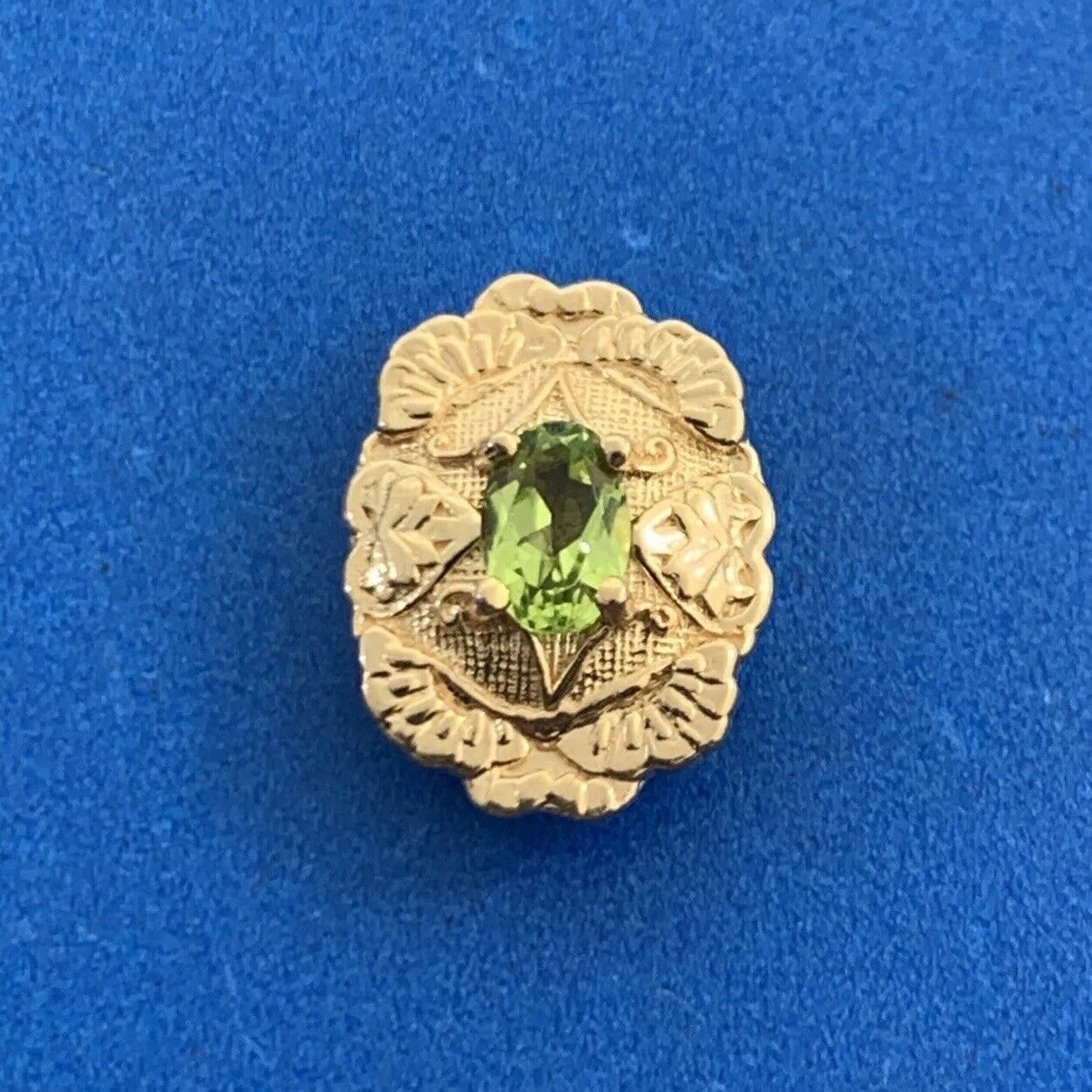 Designer RGVS 14K Yellow Gold Green Peridot Slide Bracelet Charm0
