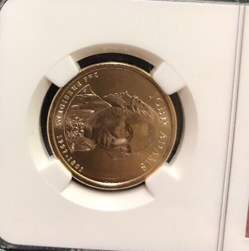 2007 P John Adams Presidential Dollar $1 NGC MS65 First Day of Issue