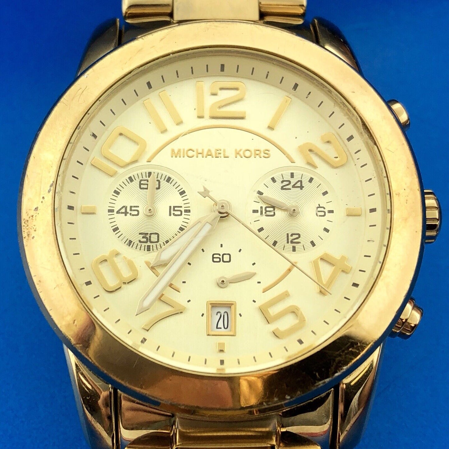 Michael Kors Unisex MK5726 The Mercer Gold Chronograph Bracelet Wrist Watch Runs