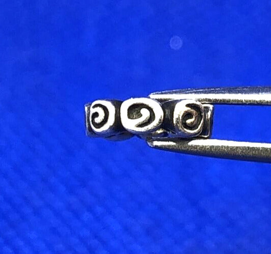Retired PANDORA ALE 925 Sterling Silver Rose Swirl Spacer Charm #790176