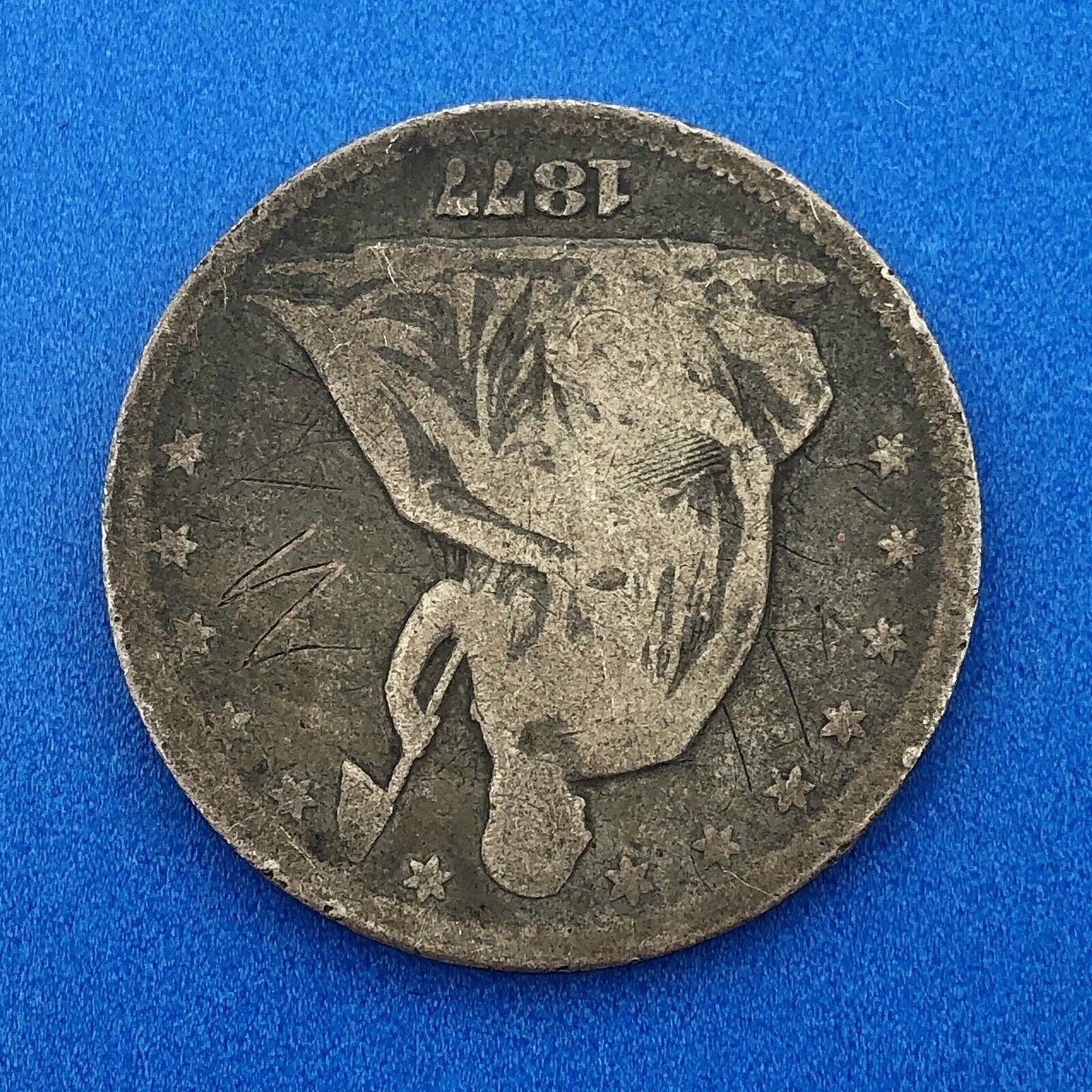1877 P Seated Silver Half Dollar $.50 Better Key Philadelphia Mint 50c Coin