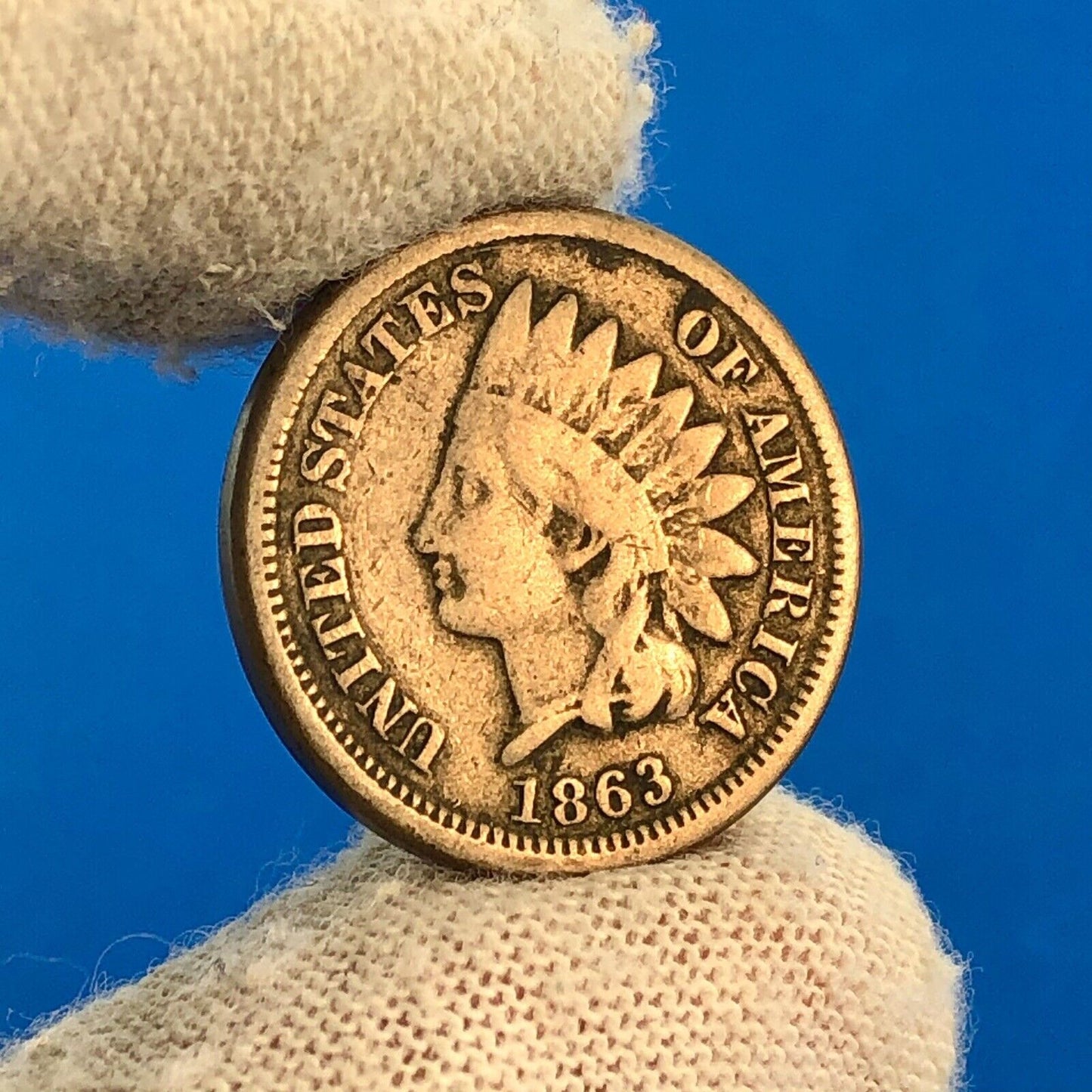 1863 Indian Head One Cent Penny Type 2 Copper Nickel Better Philadelphia Coin