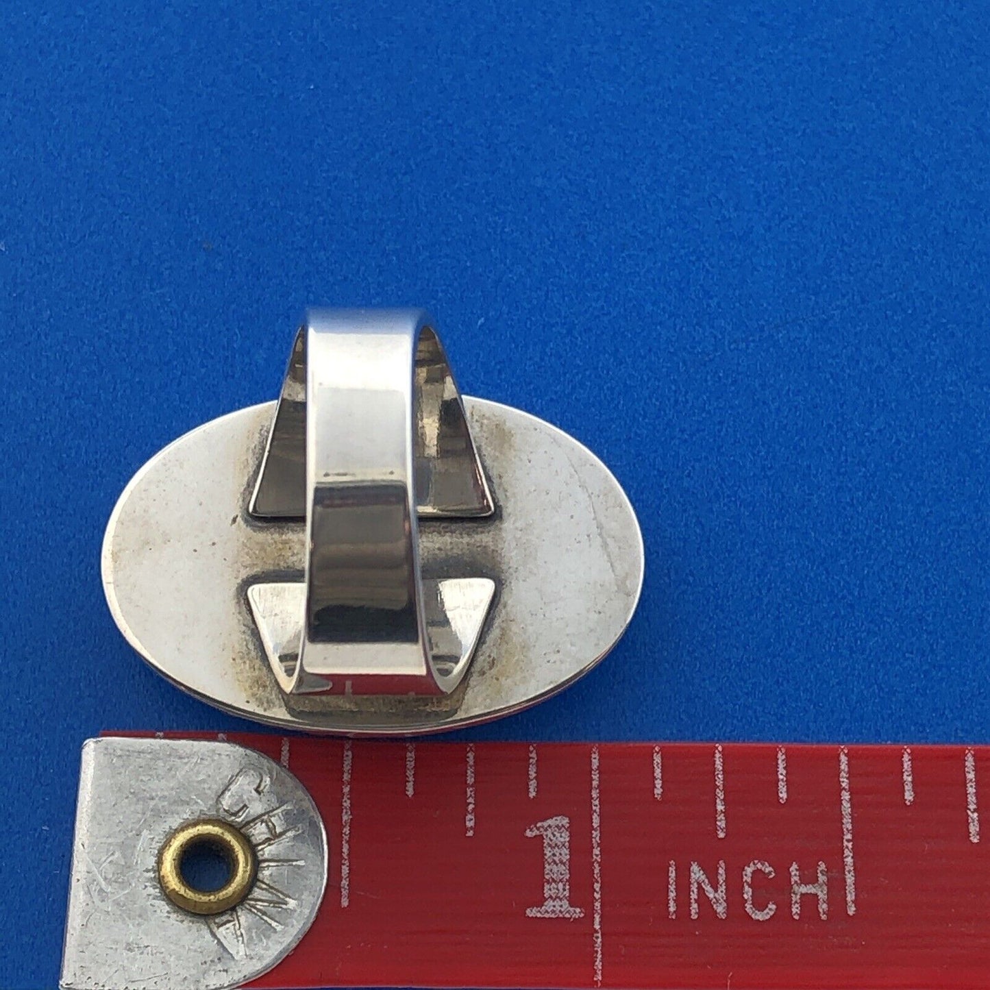 Carolyn Pollack Sterling Silver 925 Mother of Pearl Oval Abstract Ring Size 6