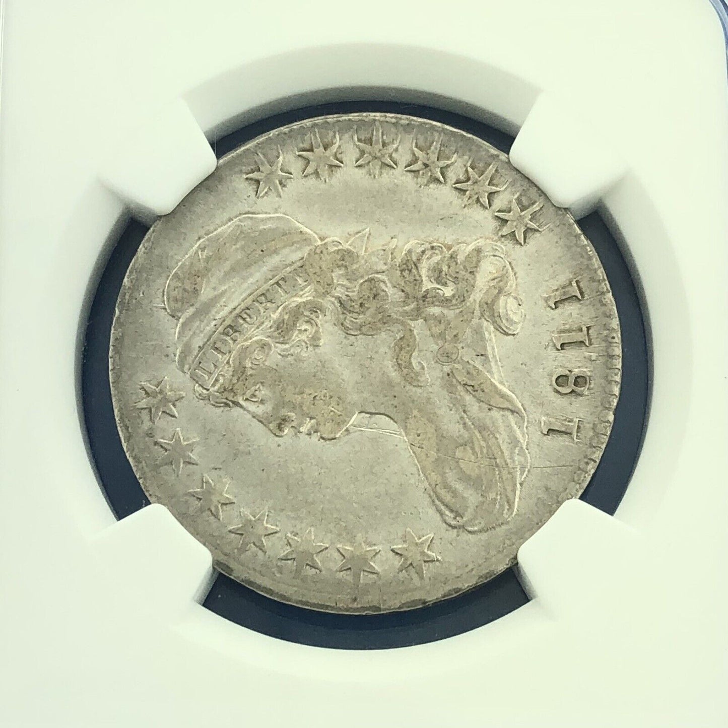 1811/10 Capped Bust Silver Half Dollar 50c Lettered Edge NGC XF Details Coin