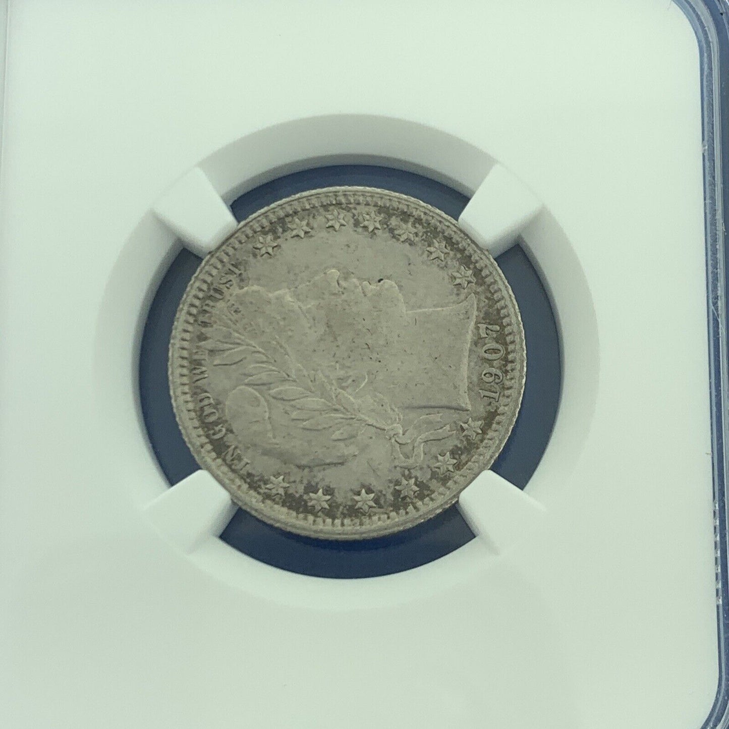 1907 O New Orleans 25c Barber Quarter 90% Silver Au Details NGC Cleaned Coin