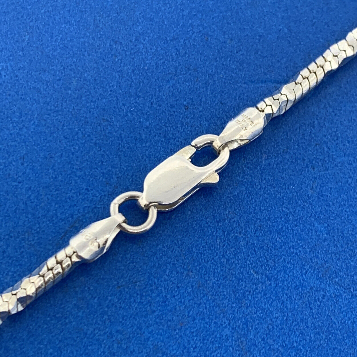 Designer Milor Italy Sterling Silver 925 Fancy Diamond Snake Design Necklace