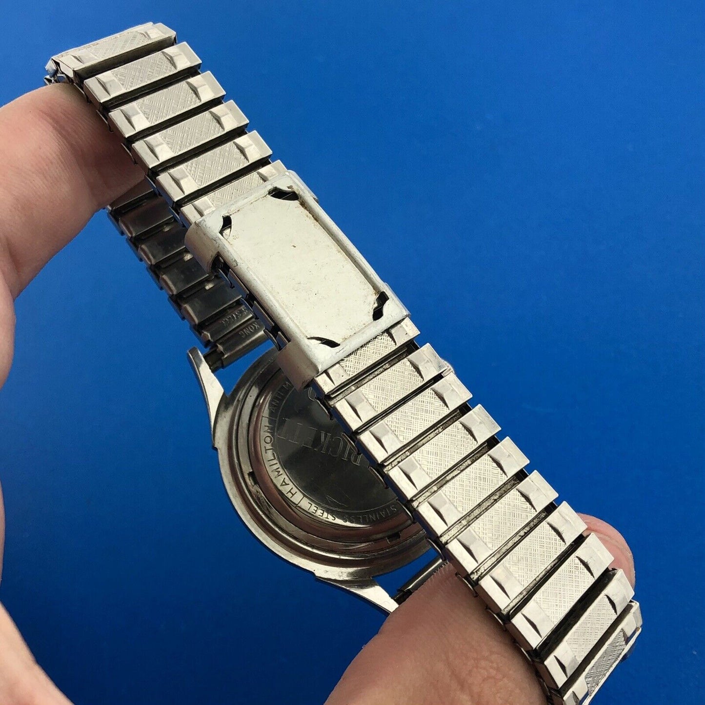 Mid Century Hamilton Automatic Mens Stainless Steel 17j Grade 661 Wrist Watch