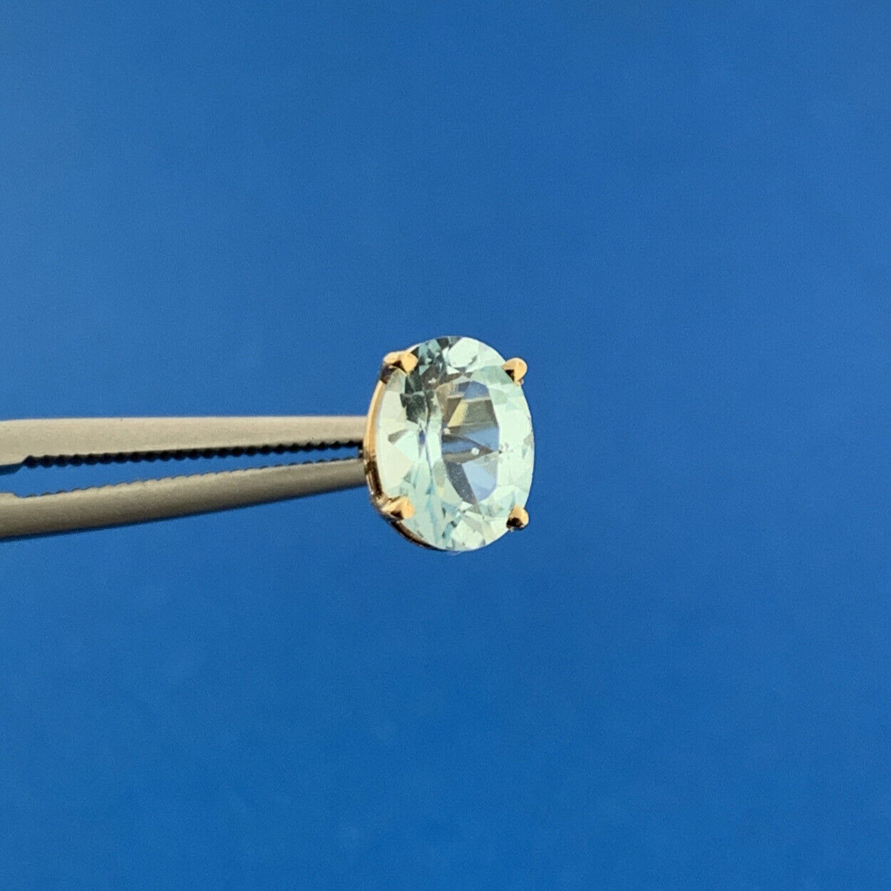 Designer 14K Yellow Gold Swiss Blue Topaz December Anniversary Stud Earrings