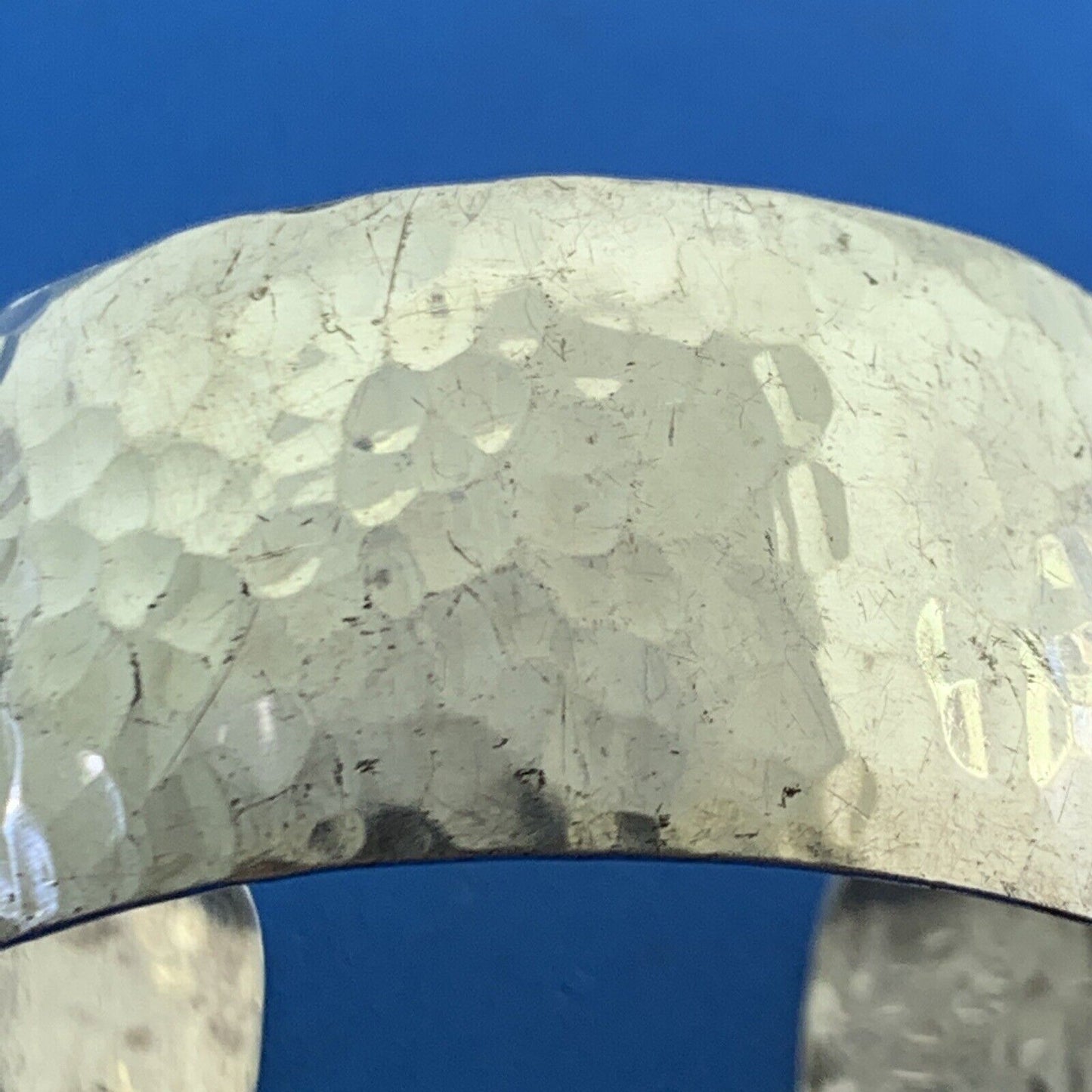 Gusterman Silversmiths Santa Fe 925 Sterling Silver Hammered Cuff Bracelet