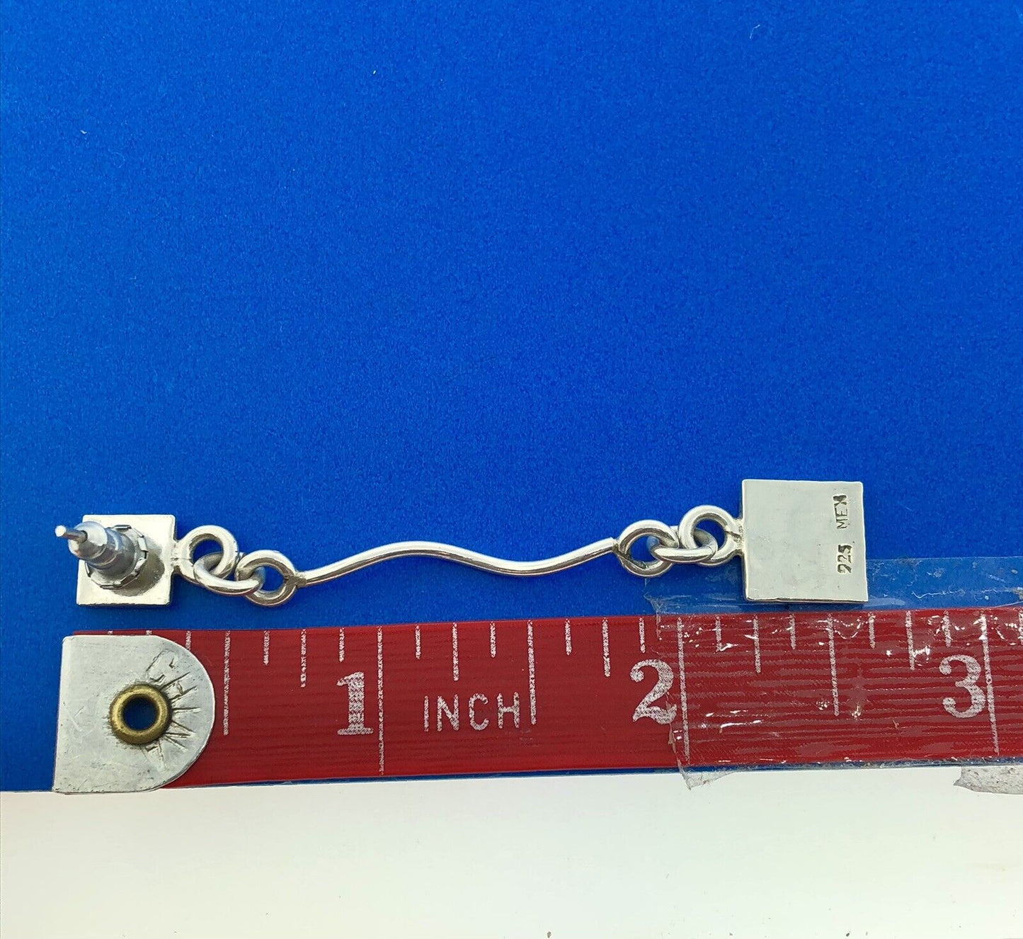 Stunning Sterling Silver 925 Textured Square Mexico Dangle Earrings