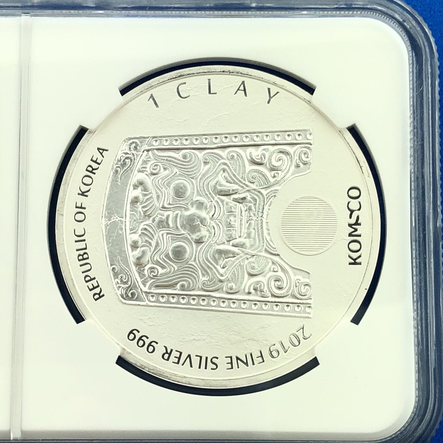 2019 NGC MS69 South Korea Chiwoo Cheonwang 1 Clay .999 Fine Silver Medal