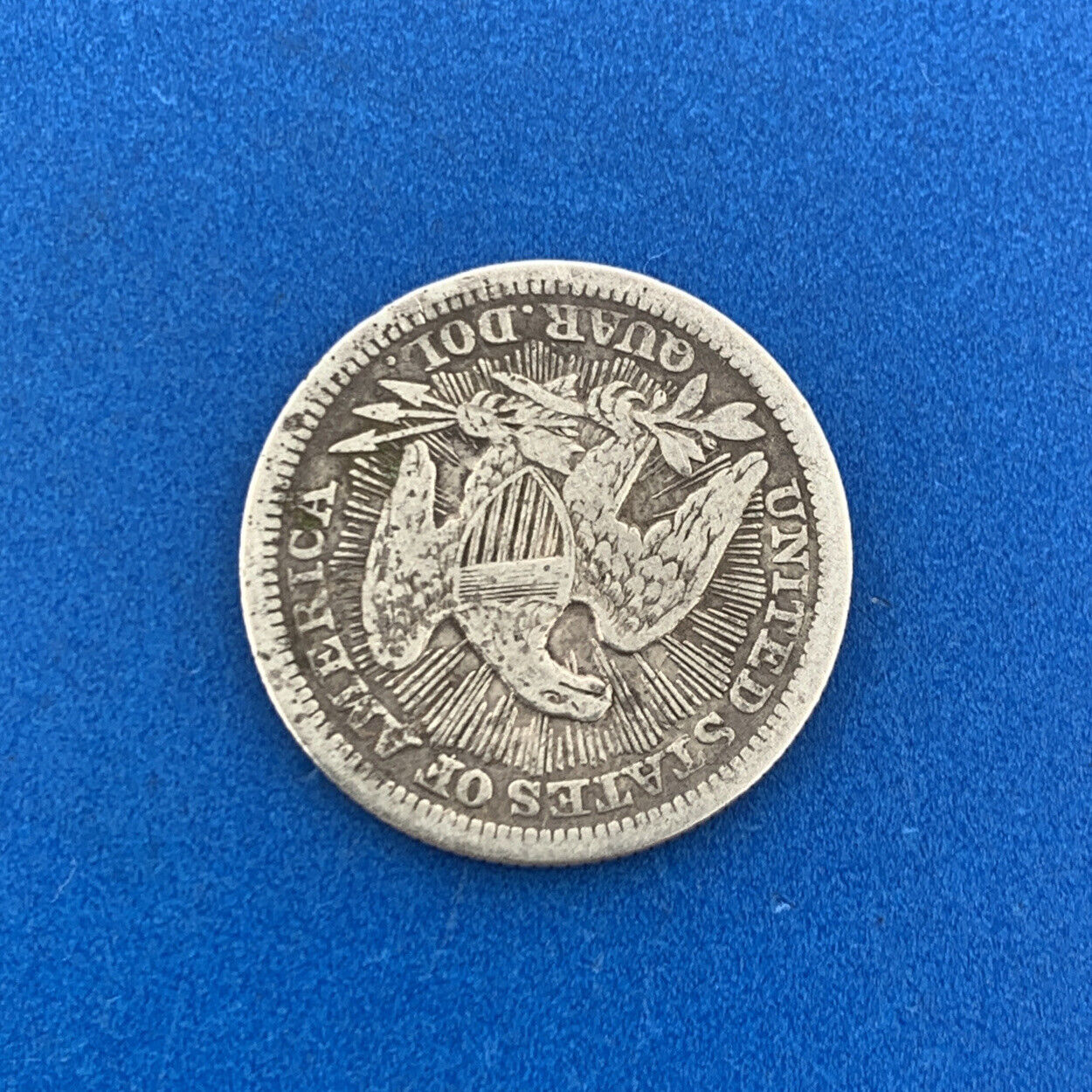 1853 25c Arrows & Rays Seated Liberty Quarter 90% Silver Rare Date Type Coin