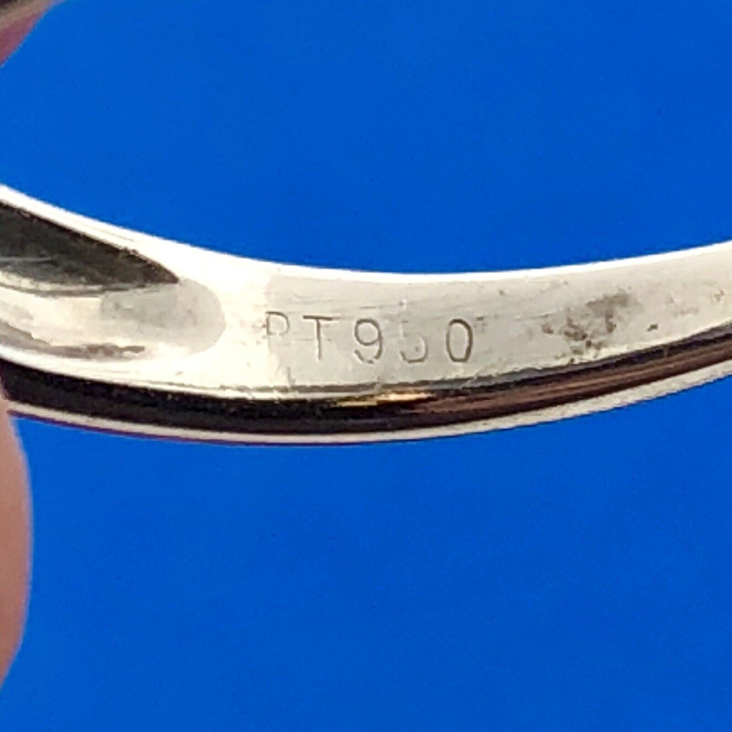 Stunning Platinum 950 Princess Diamond Engagement Ring Wedding Band Set