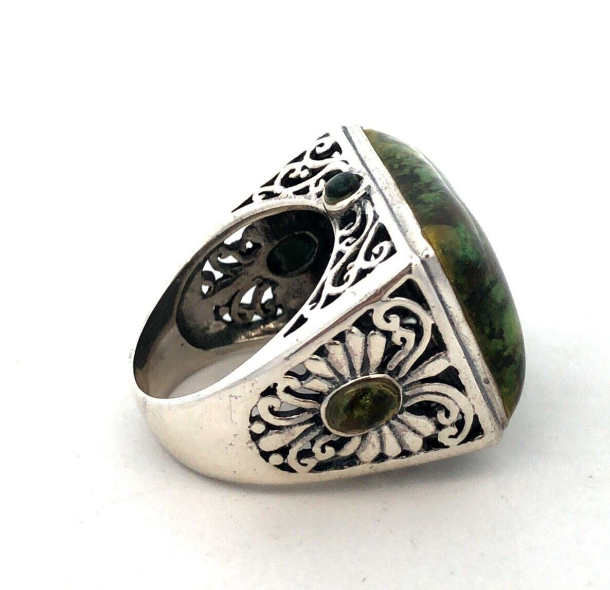 Vintage CFJ Sterling Silver Rectangle Maw Sit Sit Butterfly Statement Ring
